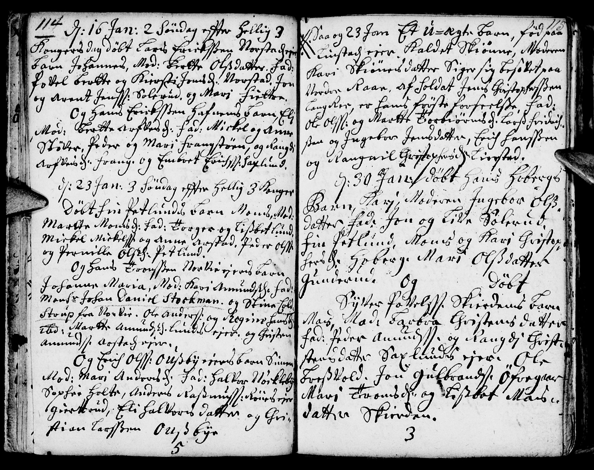 Stange prestekontor, AV/SAH-PREST-002/K/L0002: Ministerialbok nr. 2, 1724-1740, s. 114-115