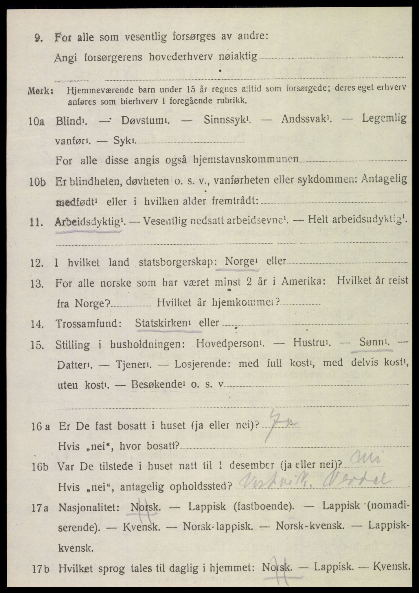 SAT, Folketelling 1920 for 1721 Verdal herred, 1920, s. 2888