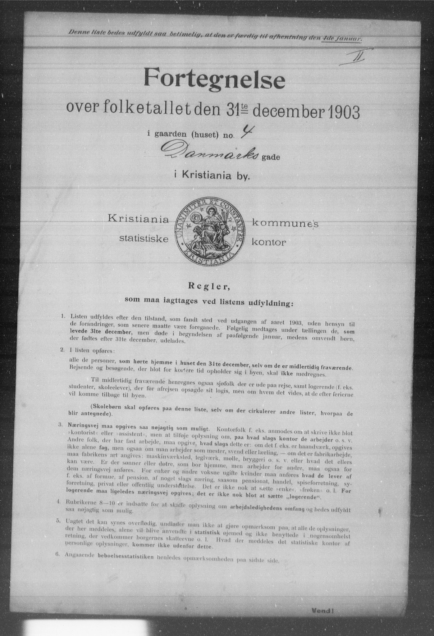 OBA, Kommunal folketelling 31.12.1903 for Kristiania kjøpstad, 1903, s. 2957