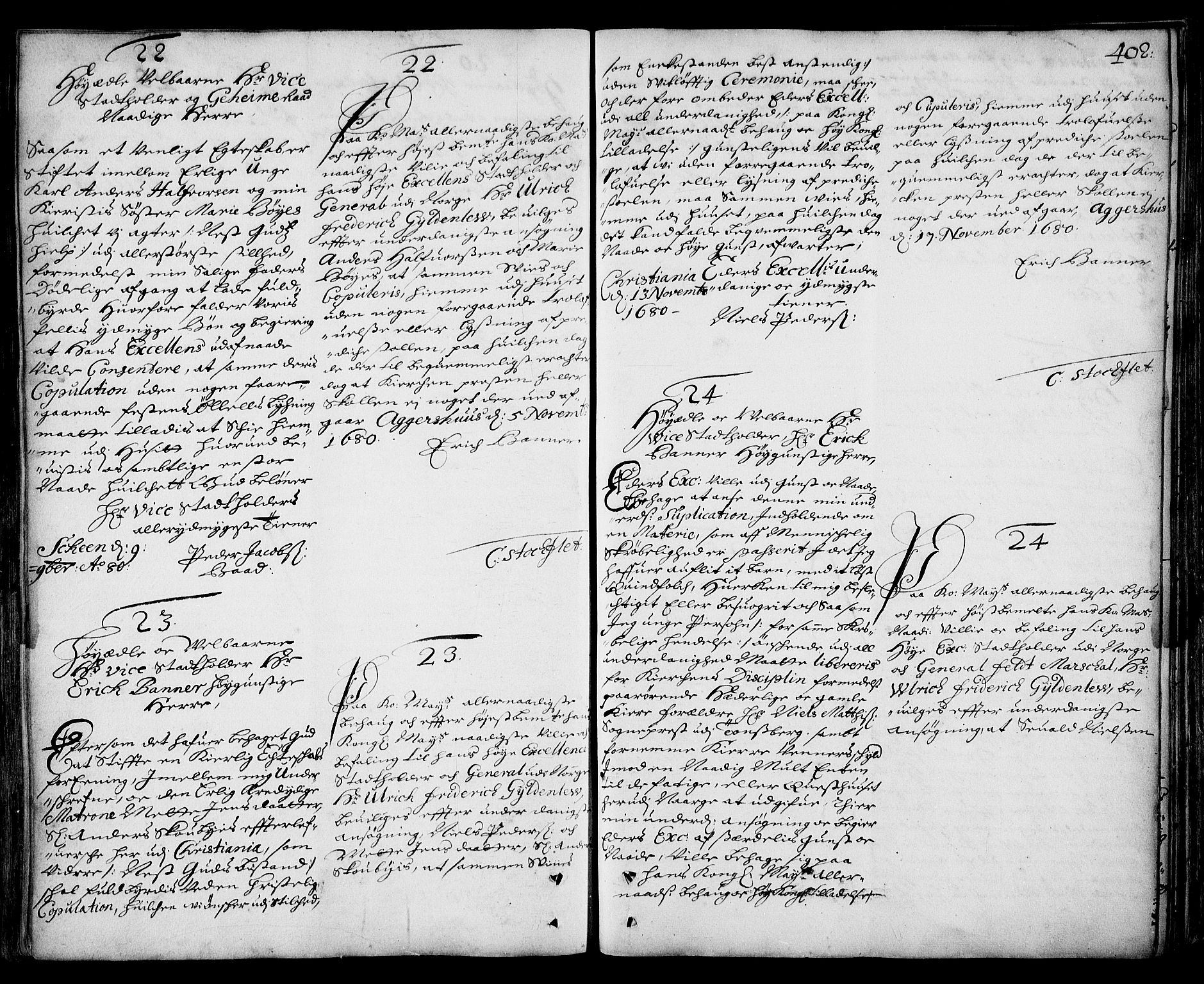 Stattholderembetet 1572-1771, RA/EA-2870/Ad/L0003: Supplikasjons- og resolusjonsprotokoll, 1671-1682, s. 401b-402a