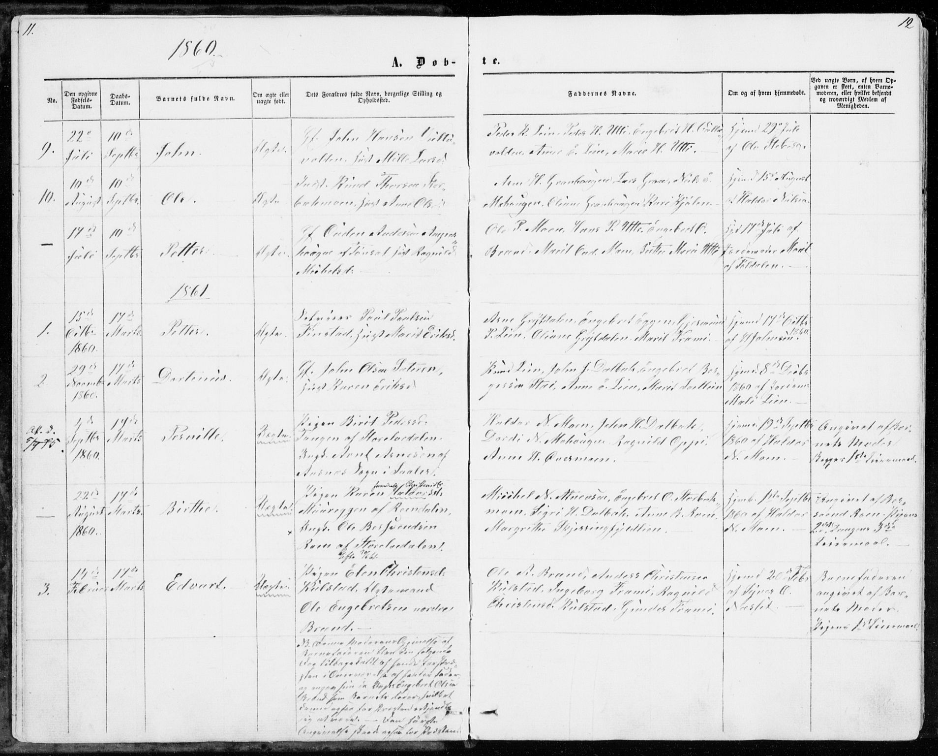 Sollia prestekontor, AV/SAH-PREST-050/H/Ha/Haa/L0001: Ministerialbok nr. 1, 1856-1885, s. 11-12