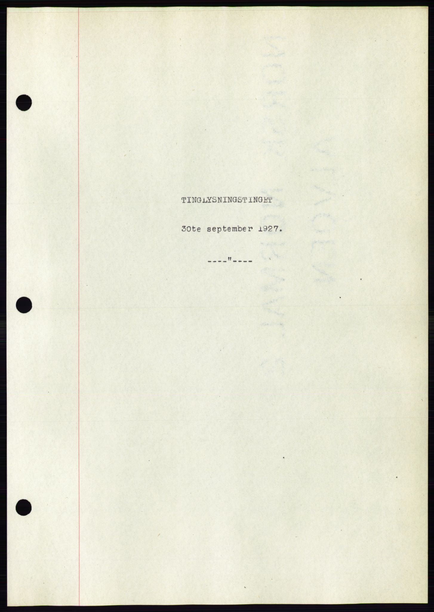 Ålesund byfogd, AV/SAT-A-4384: Pantebok nr. 22, 1927-1927, Tingl.dato: 30.09.1927