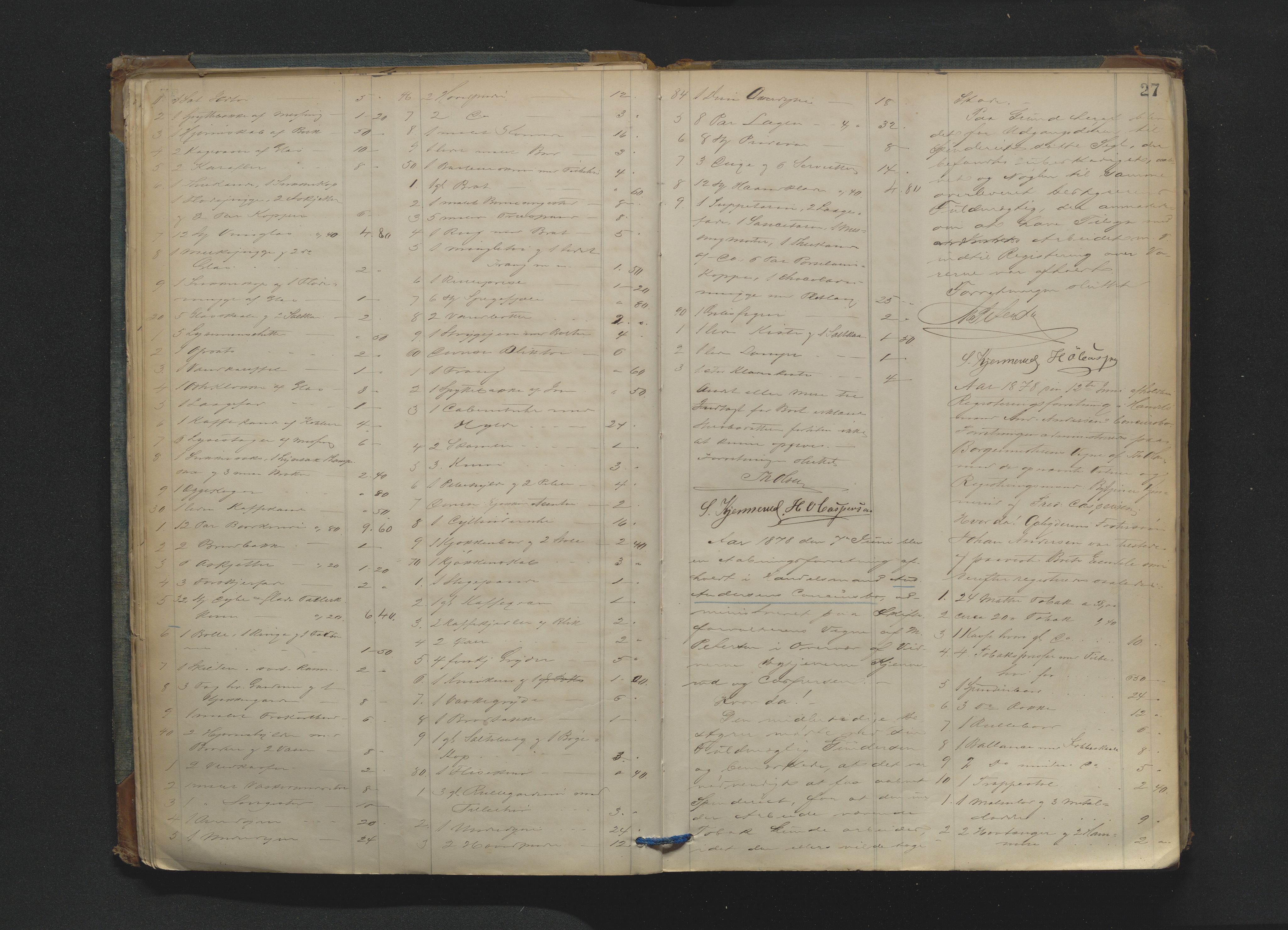 Drammen byfogd, AV/SAKO-A-222/H/Hb/Hbb/L0004: Registreringsprotokoll., 1878-1885, s. 27
