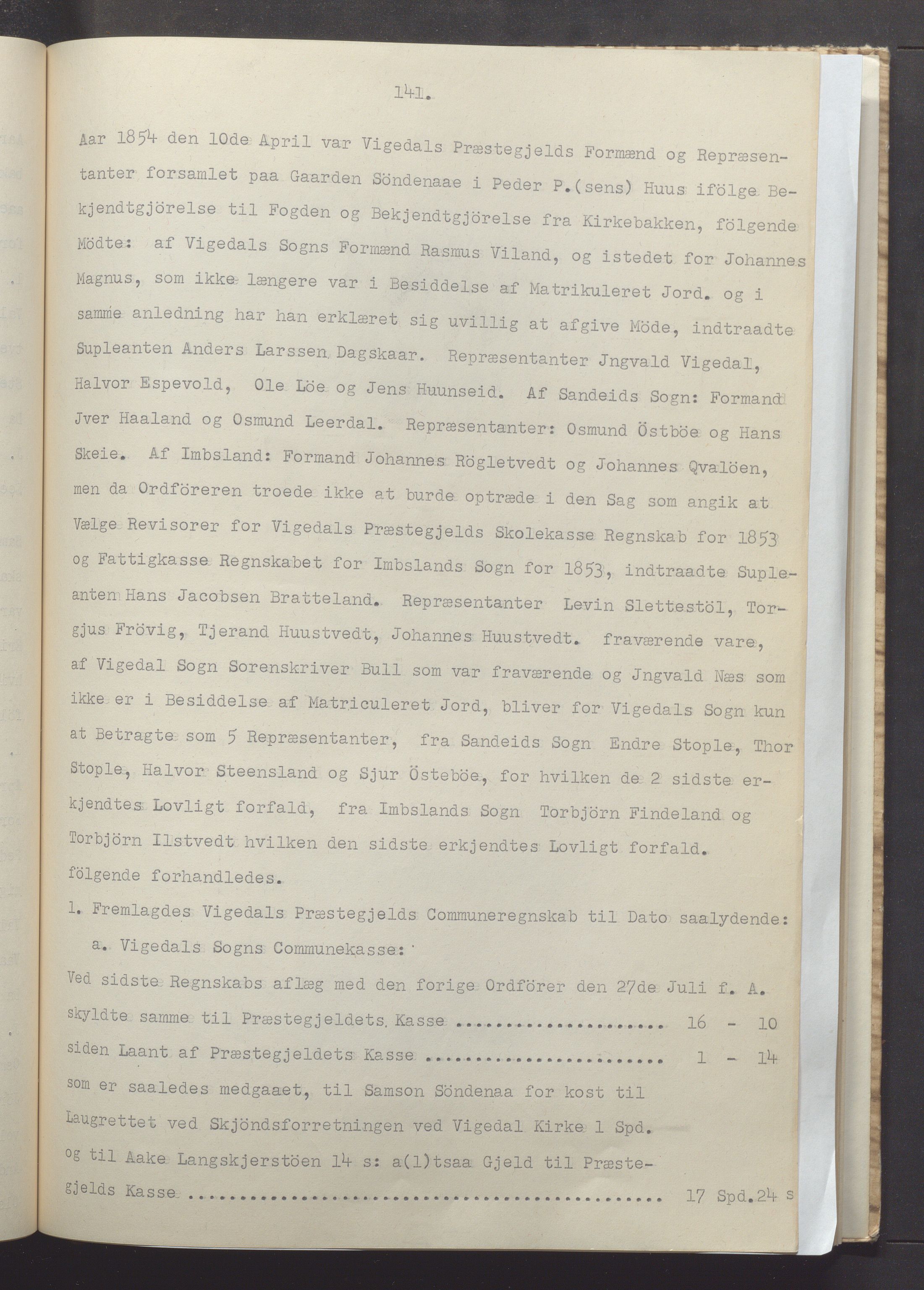 Vikedal kommune - Formannskapet, IKAR/K-100598/A/Ac/L0001: Avskrift av møtebok, 1837-1874, s. 141