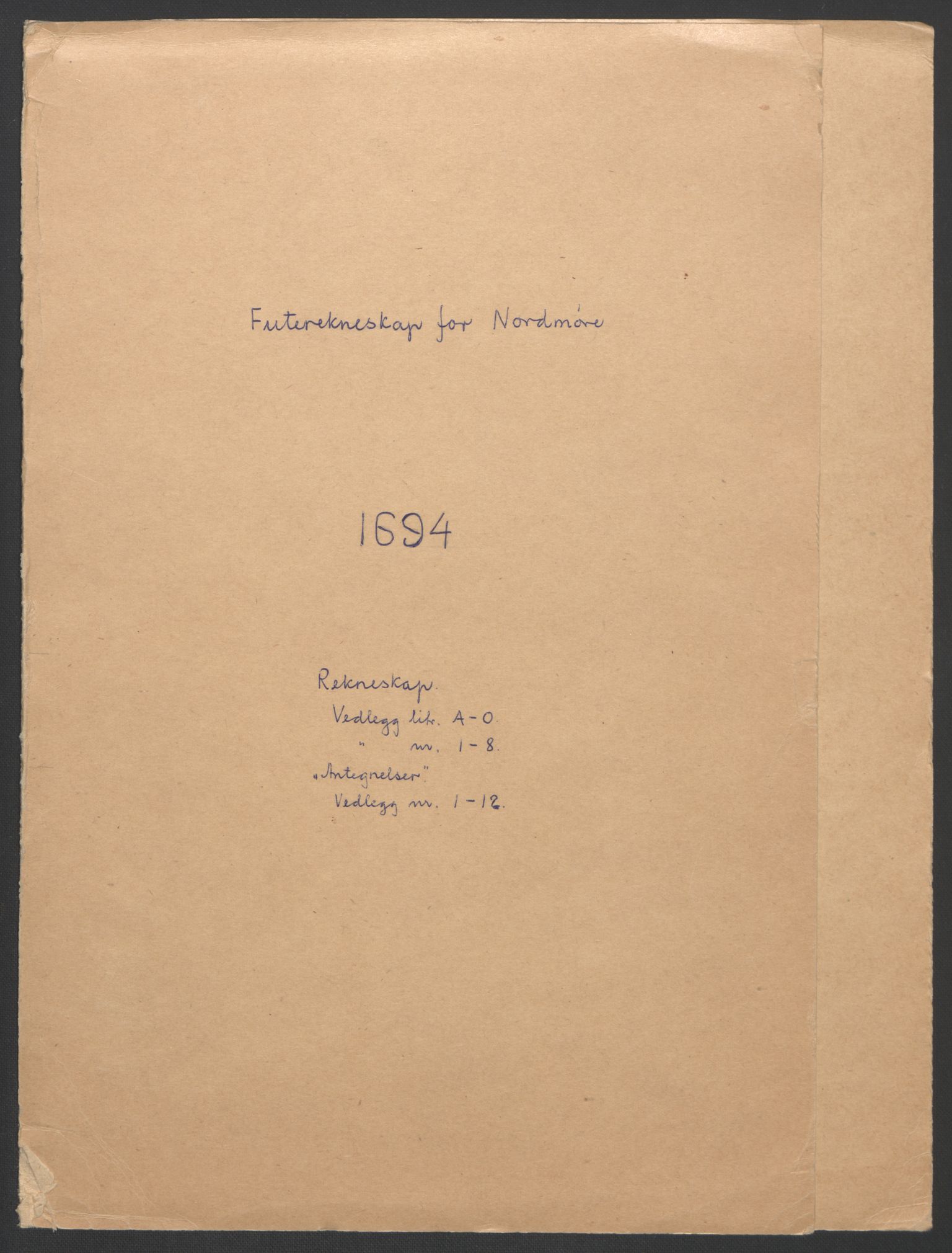Rentekammeret inntil 1814, Reviderte regnskaper, Fogderegnskap, AV/RA-EA-4092/R56/L3736: Fogderegnskap Nordmøre, 1694-1696, s. 2