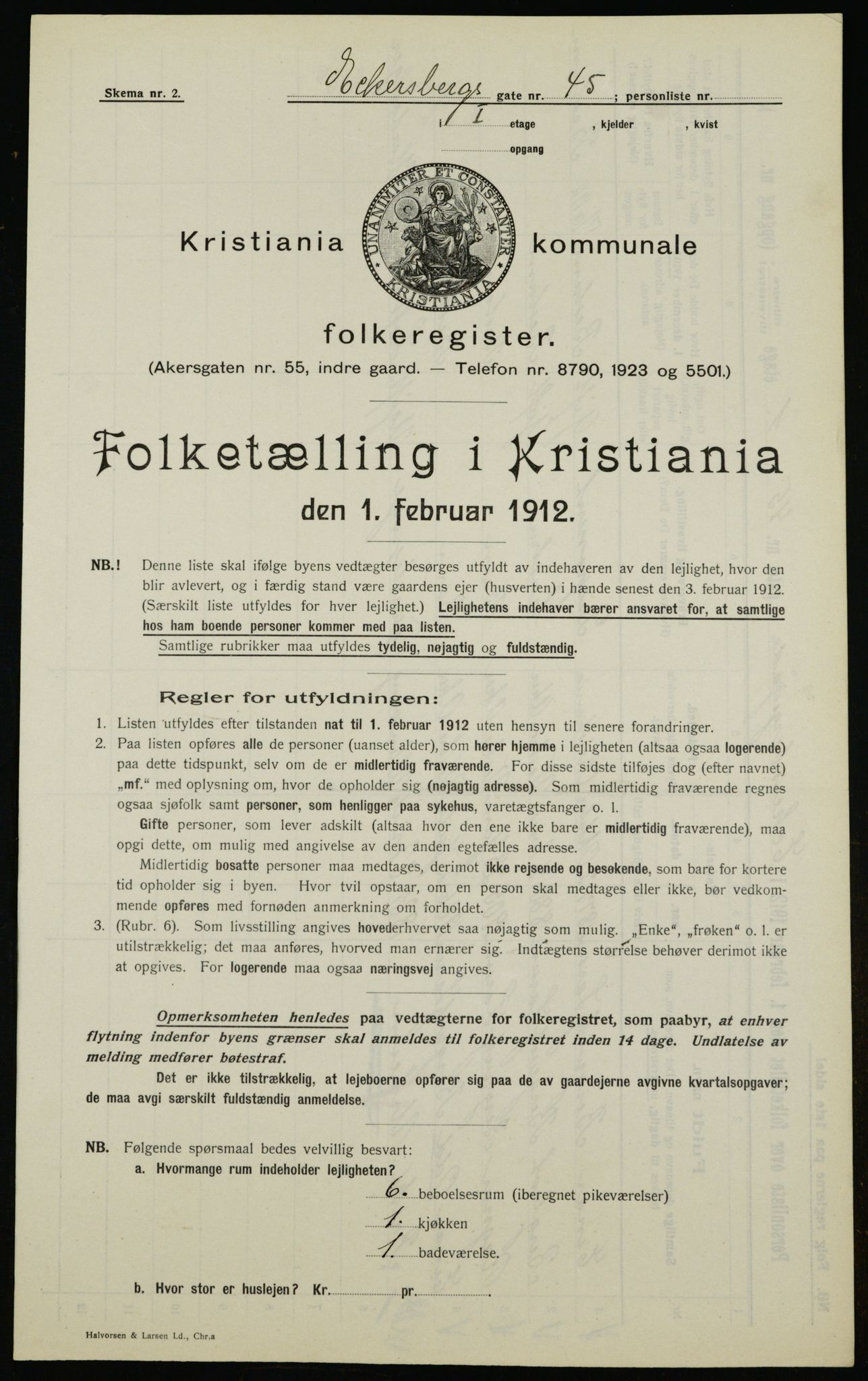 OBA, Kommunal folketelling 1.2.1912 for Kristiania, 1912, s. 18615