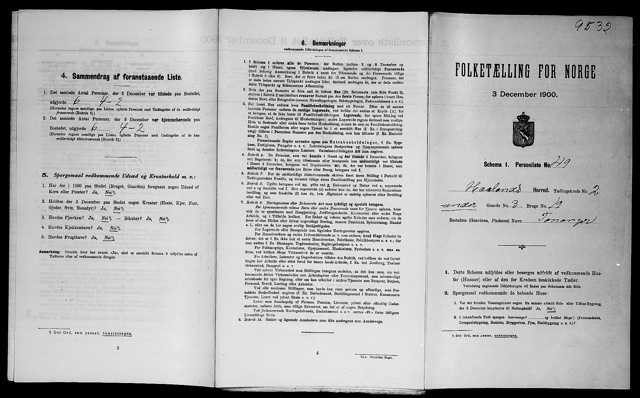 SAST, Folketelling 1900 for 1124 Haaland herred, 1900, s. 465