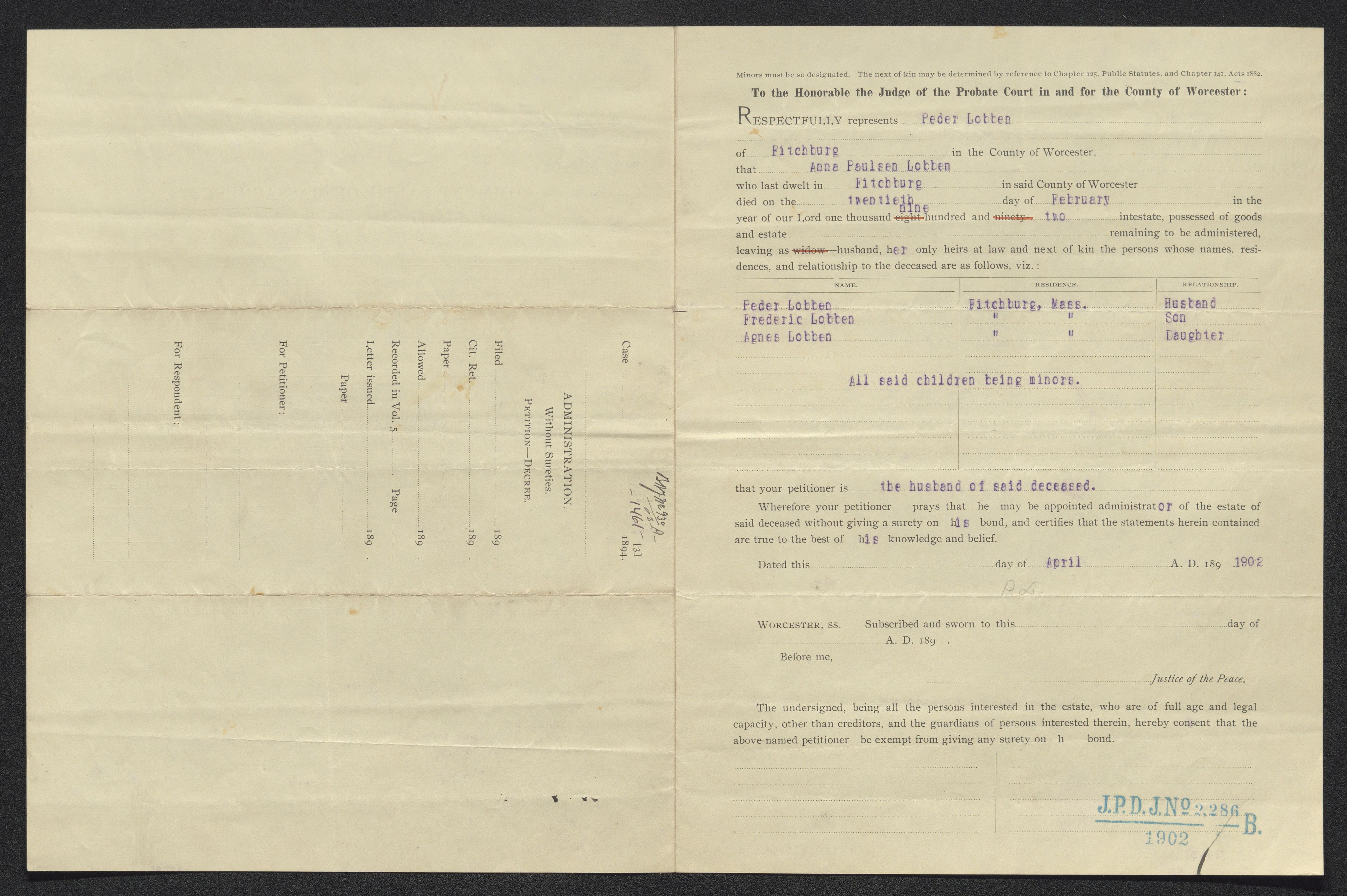 Eiker, Modum og Sigdal sorenskriveri, AV/SAKO-A-123/H/Ha/Hab/L0029: Dødsfallsmeldinger, 1902, s. 130