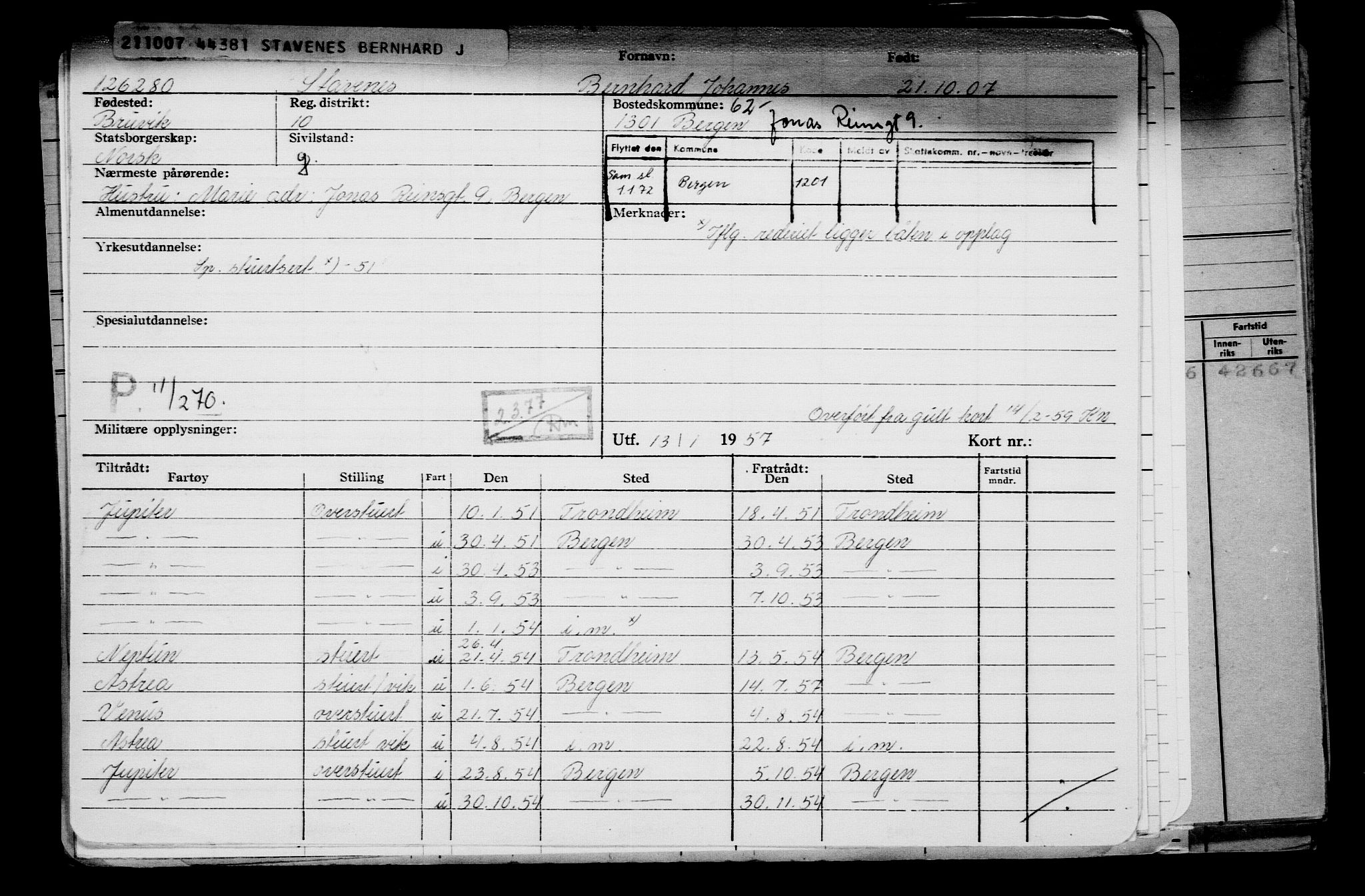 Direktoratet for sjømenn, AV/RA-S-3545/G/Gb/L0073: Hovedkort, 1907, s. 706