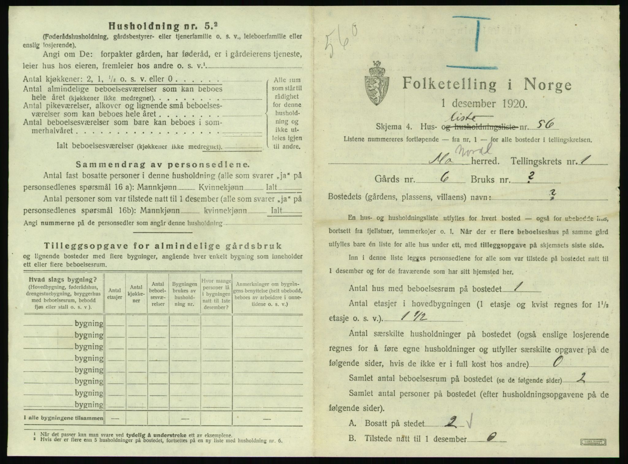 SAT, Folketelling 1920 for 1833 Mo herred, 1920, s. 176