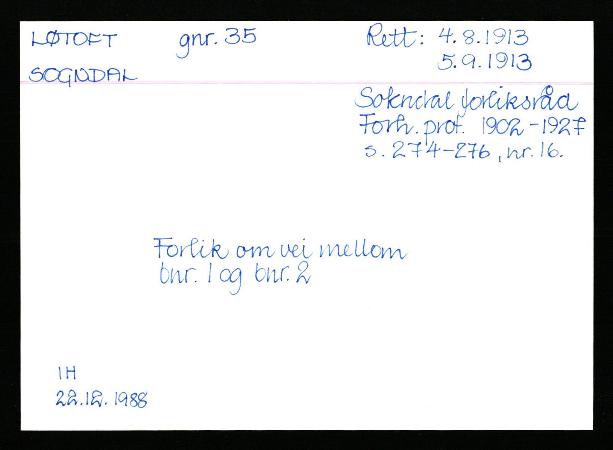 Statsarkivet i Stavanger, AV/SAST-A-101971/03/Y/Ym/L0037: Åstedskort sortert etter gårdsnavn: Lædre - Mauland, 1600-1950, s. 198
