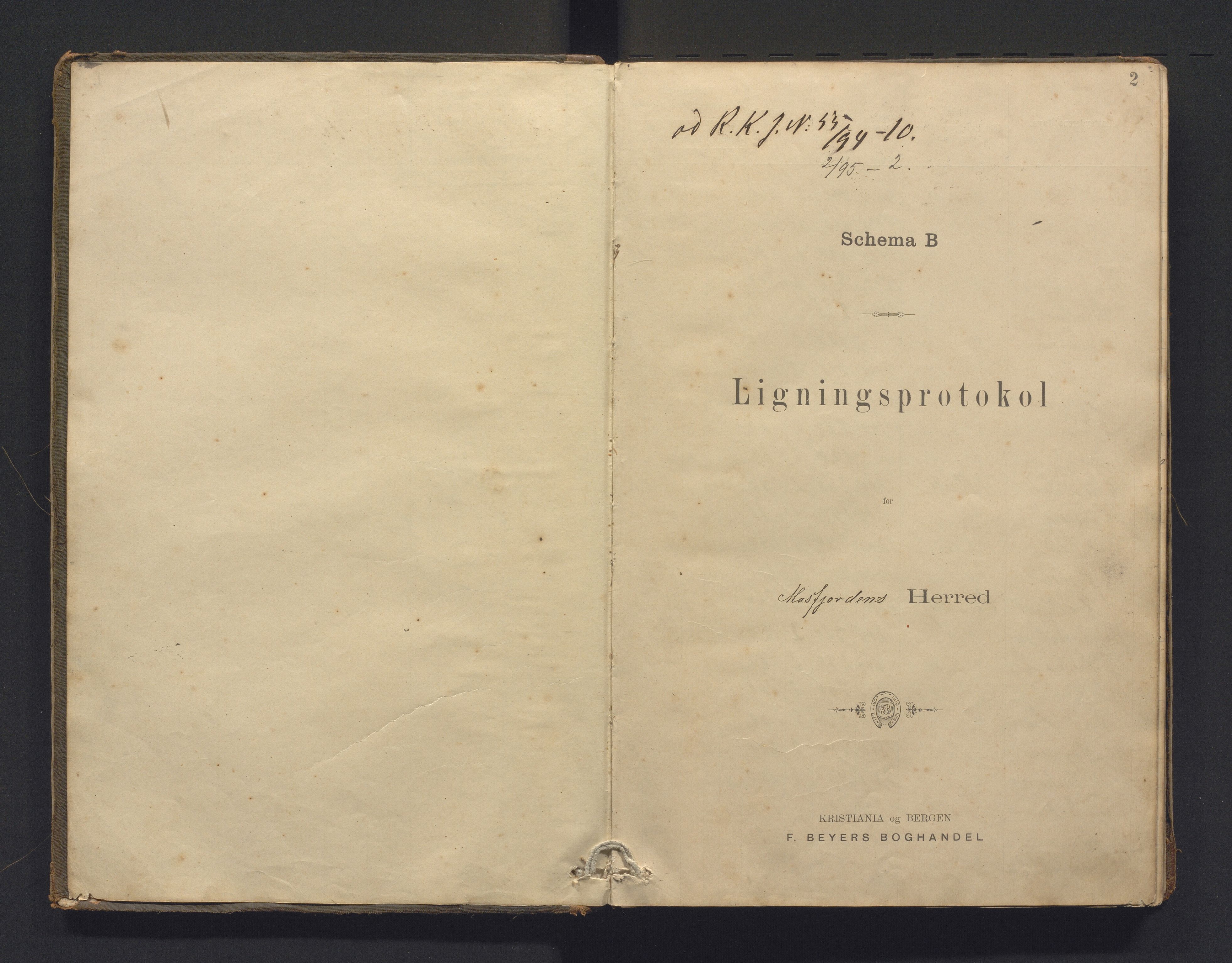 Masfjorden kommune. Likningsnemnda, IKAH/1266-142/F/Fa/L0001: Likningsprotokoll heradsskatt, 1890-1901