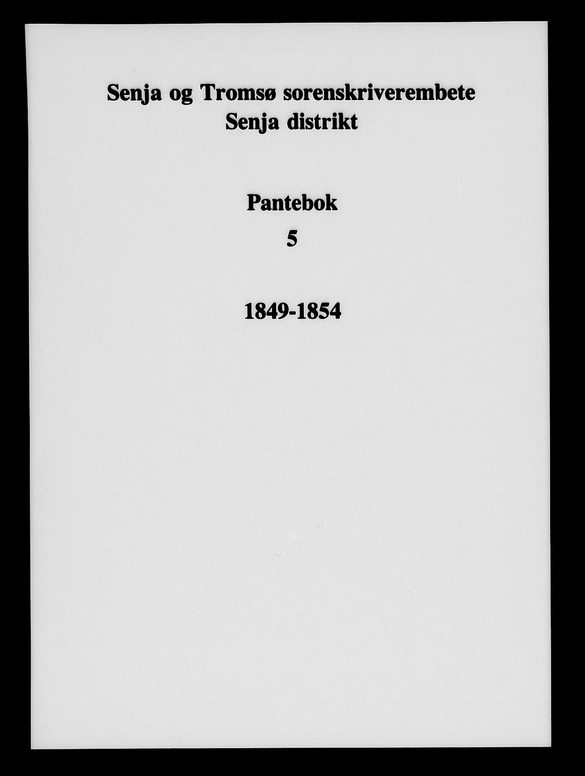 Pantebok nr. 5, 1849-1854