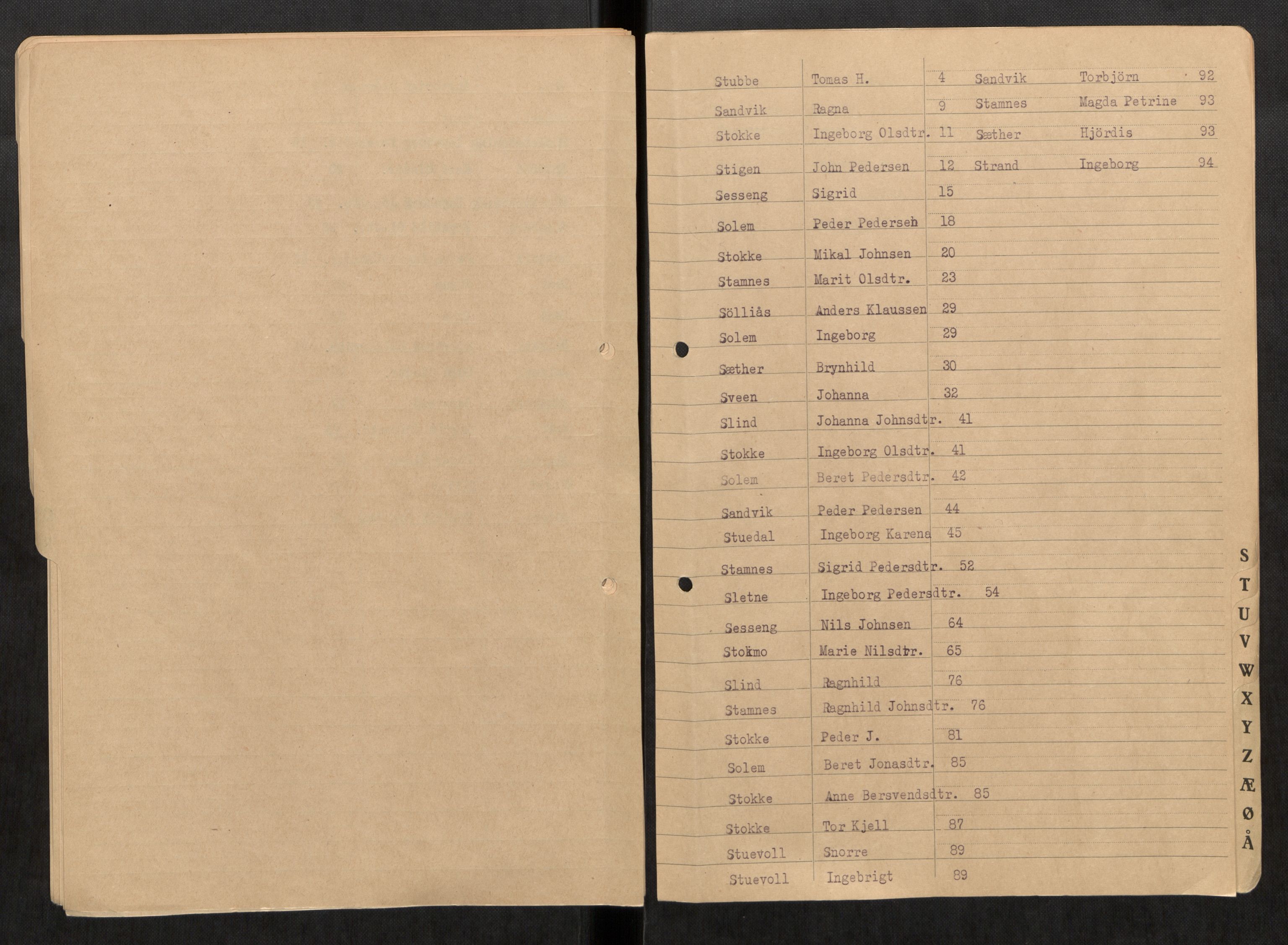 Selbu lensmannskontor, SAT/A-1081/2/G/Ga/L0009: Register over dødsfallsprotokoller , 1911-1962