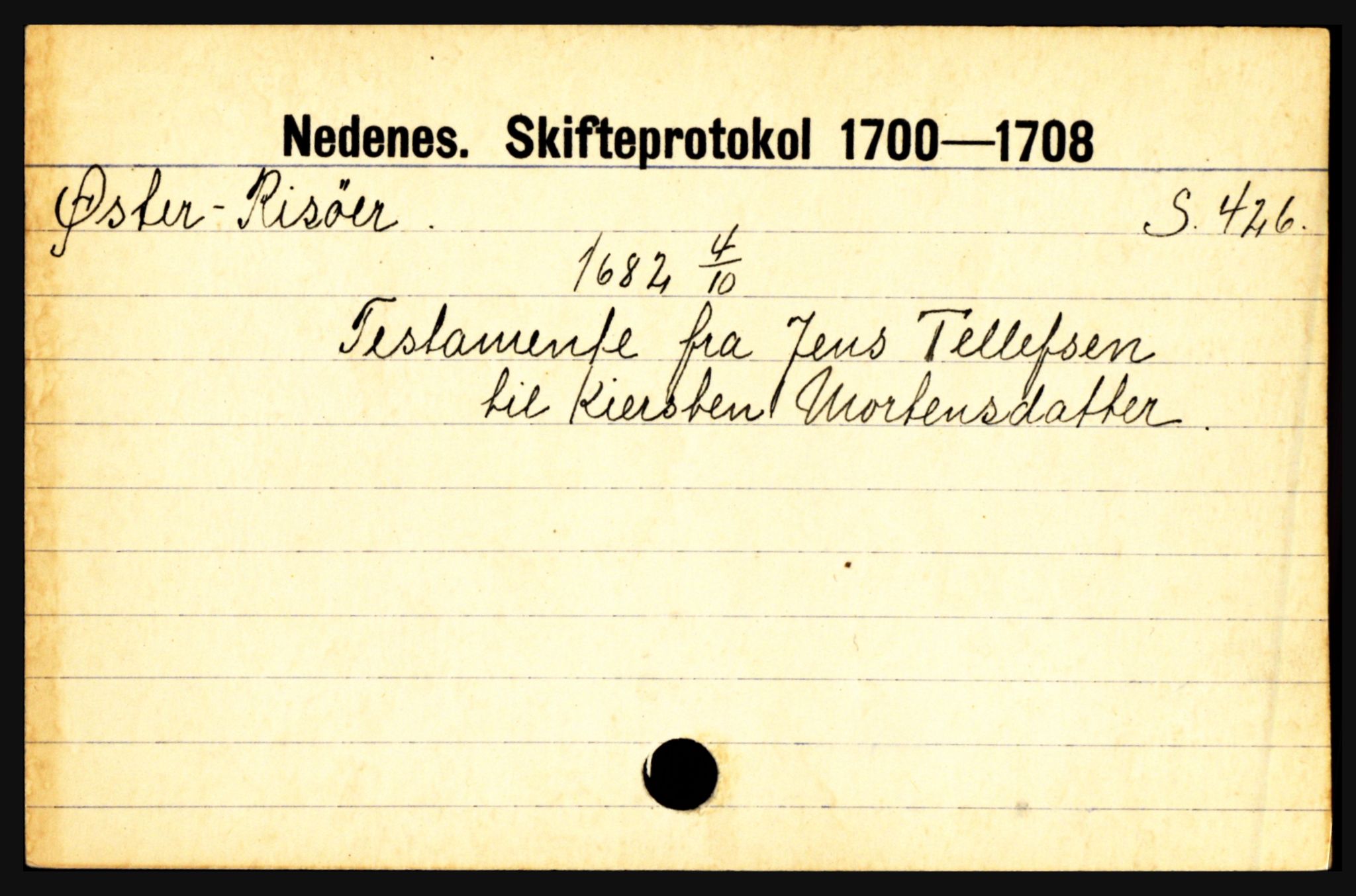 Nedenes sorenskriveri før 1824, AV/SAK-1221-0007/H, s. 23991