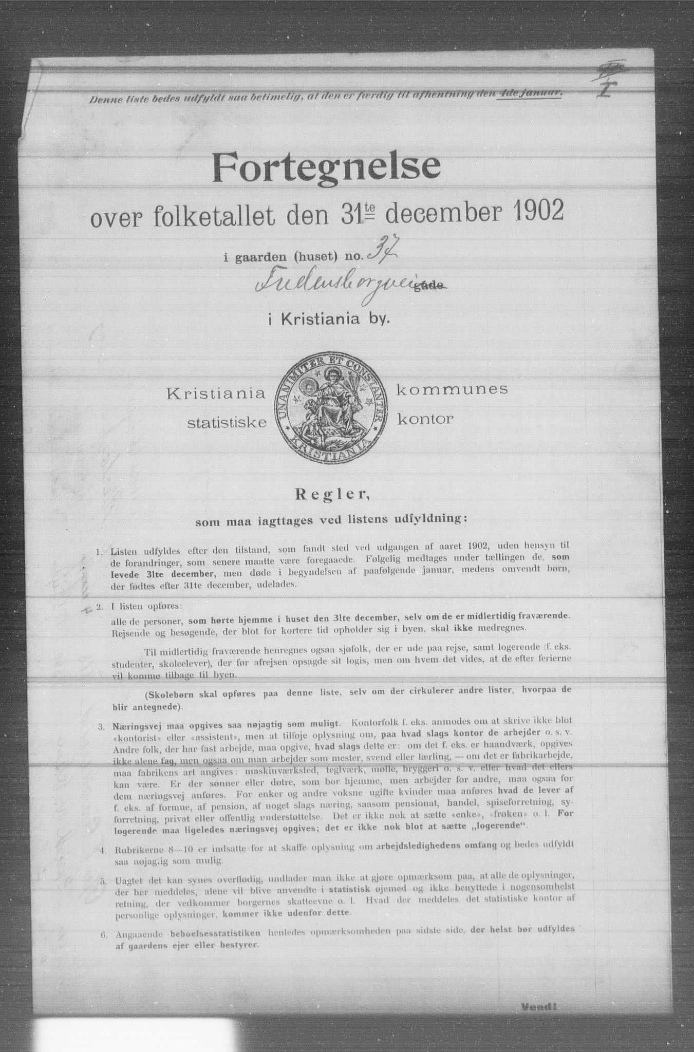 OBA, Kommunal folketelling 31.12.1902 for Kristiania kjøpstad, 1902, s. 5079