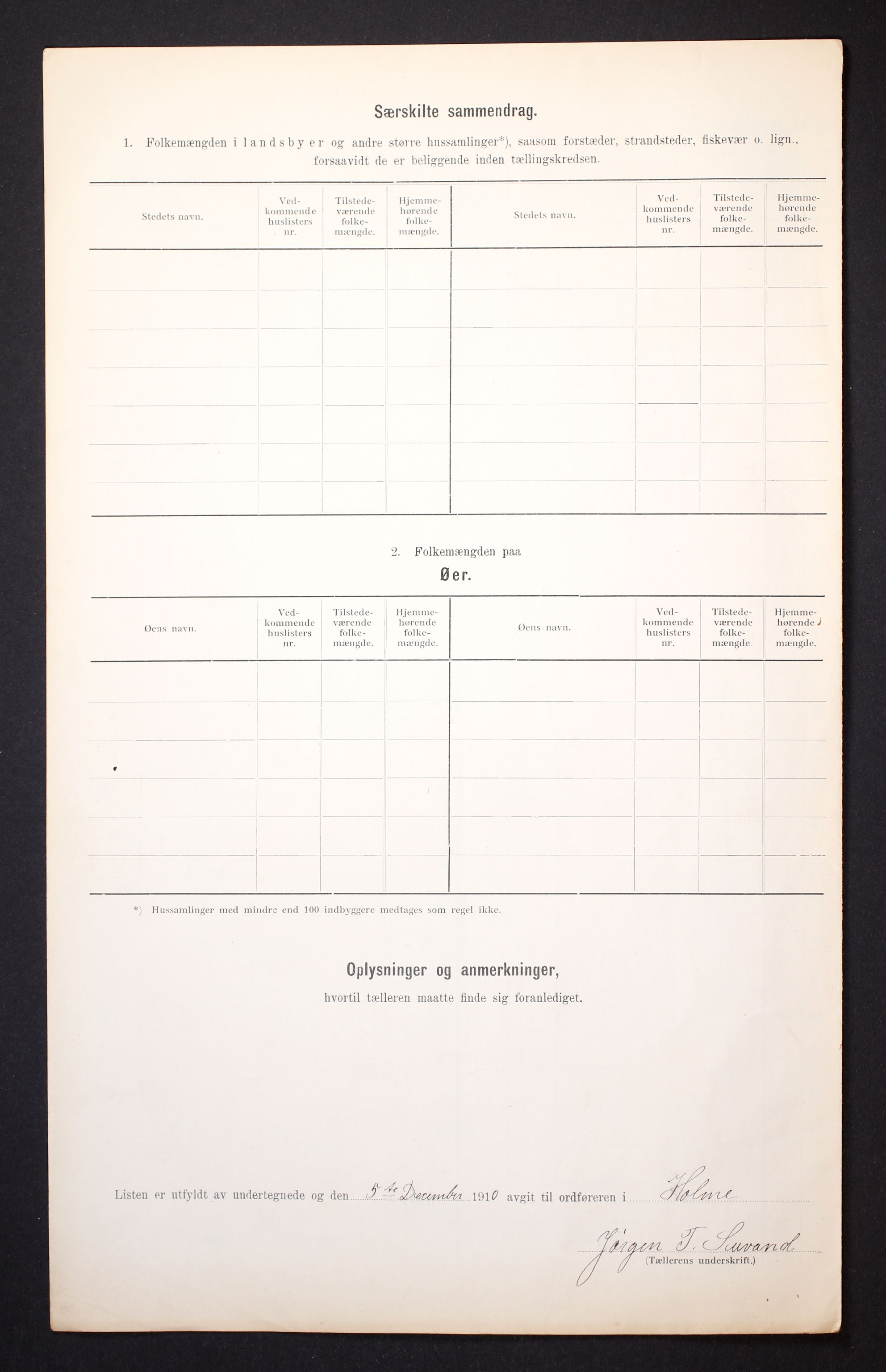 RA, Folketelling 1910 for 1020 Holum herred, 1910, s. 15