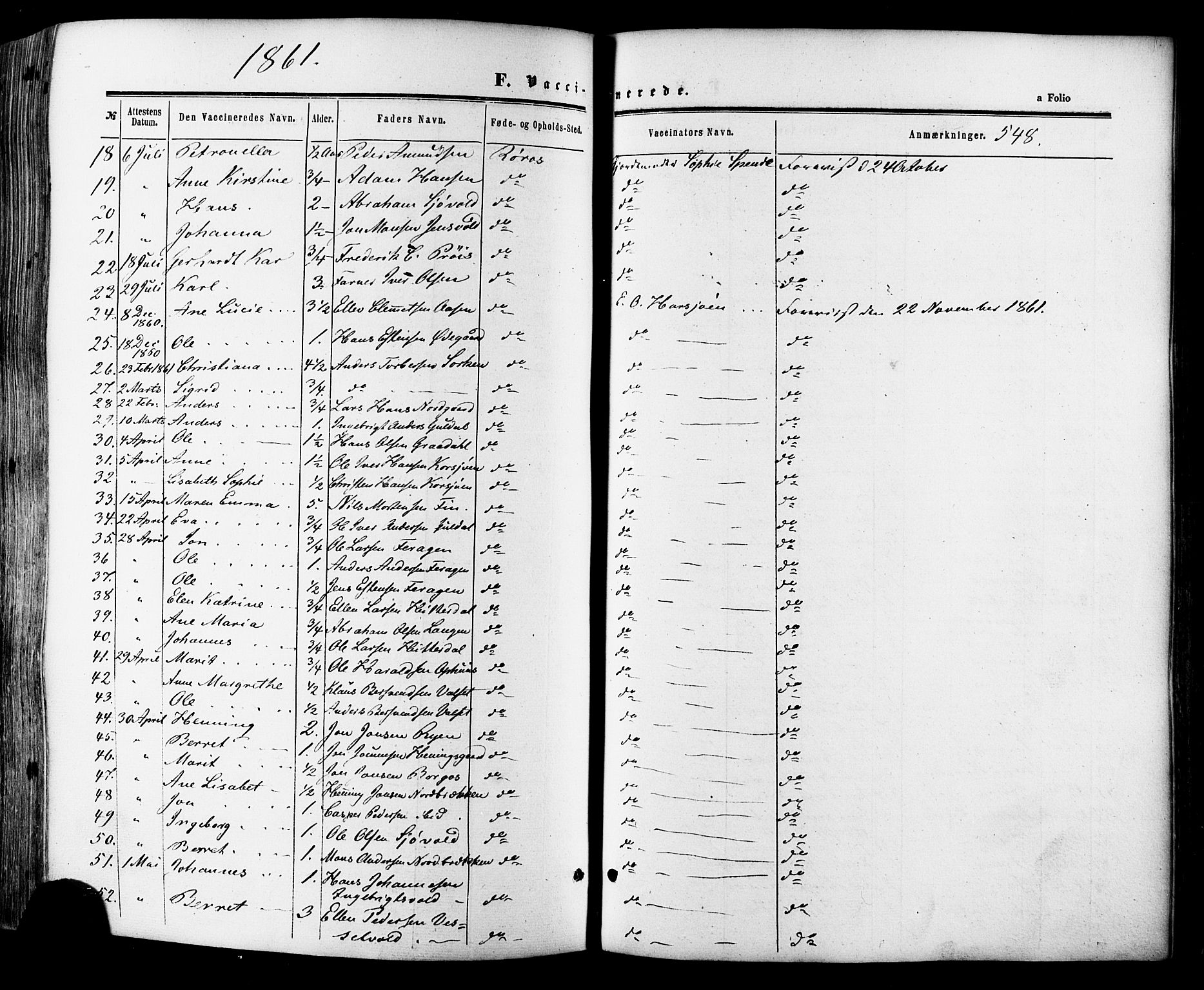 Ministerialprotokoller, klokkerbøker og fødselsregistre - Sør-Trøndelag, SAT/A-1456/681/L0932: Ministerialbok nr. 681A10, 1860-1878, s. 548