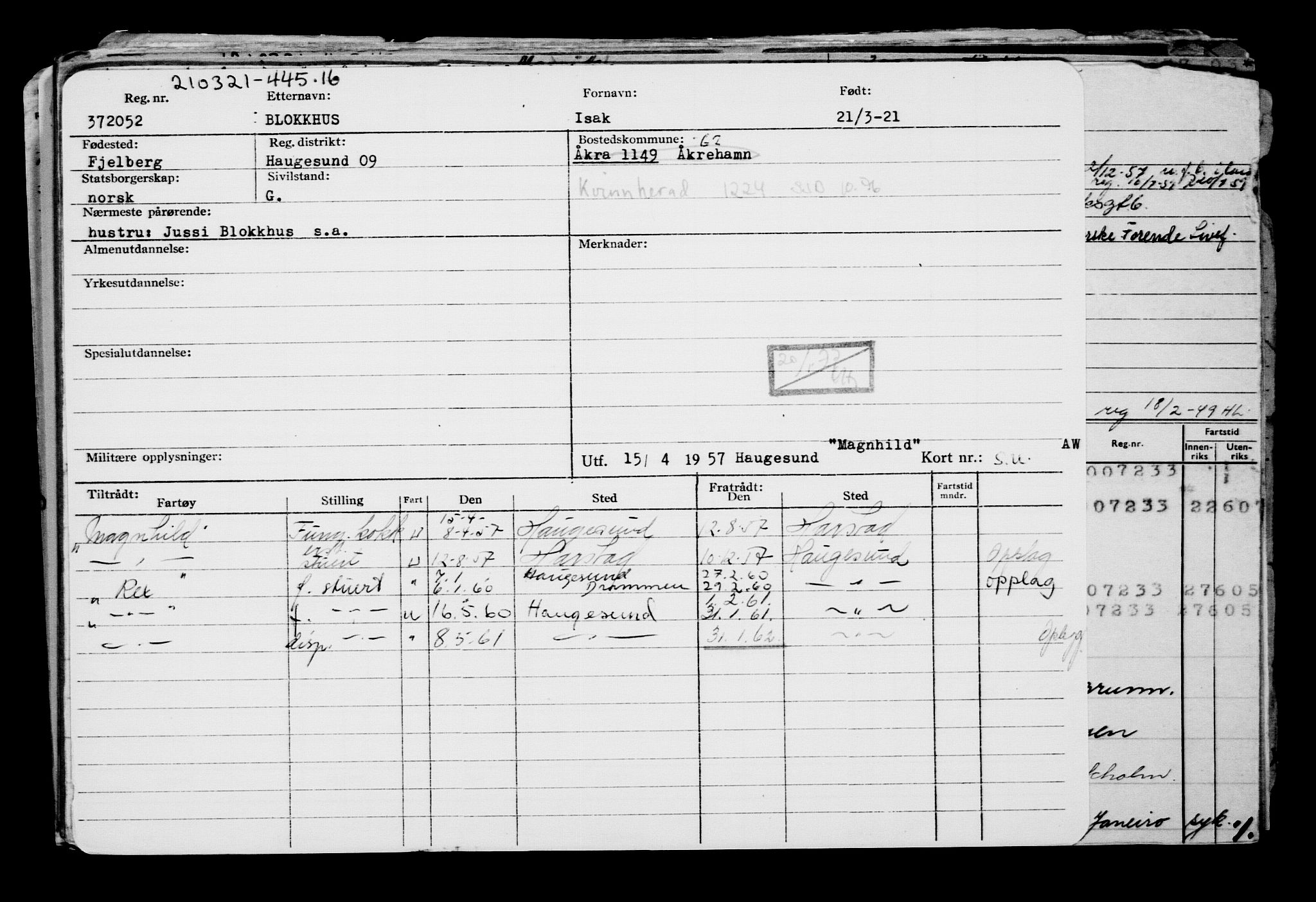 Direktoratet for sjømenn, AV/RA-S-3545/G/Gb/L0191: Hovedkort, 1921, s. 551