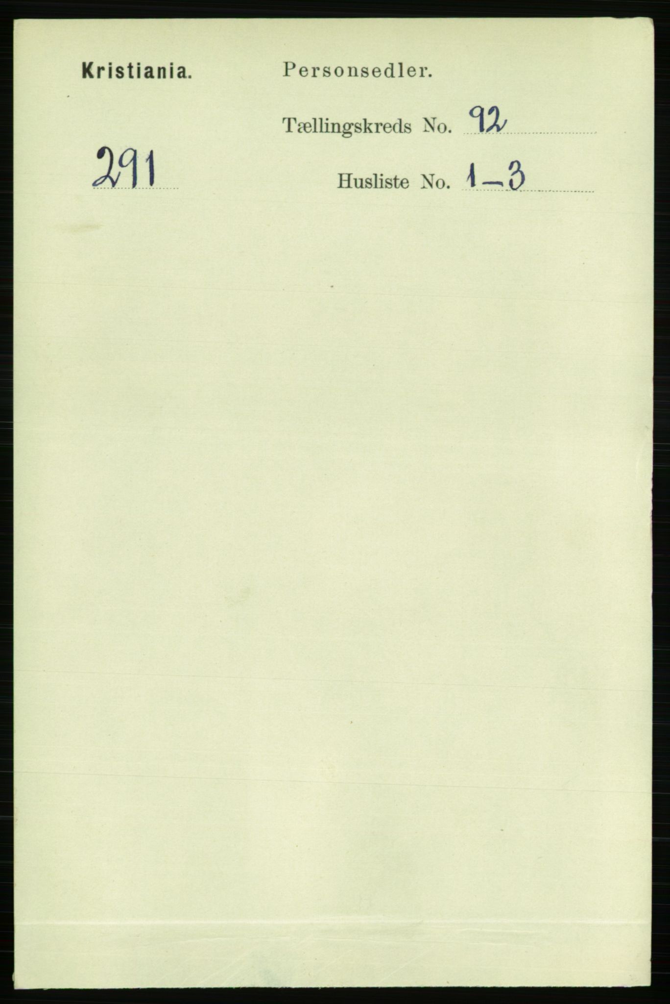 RA, Folketelling 1891 for 0301 Kristiania kjøpstad, 1891, s. 44861