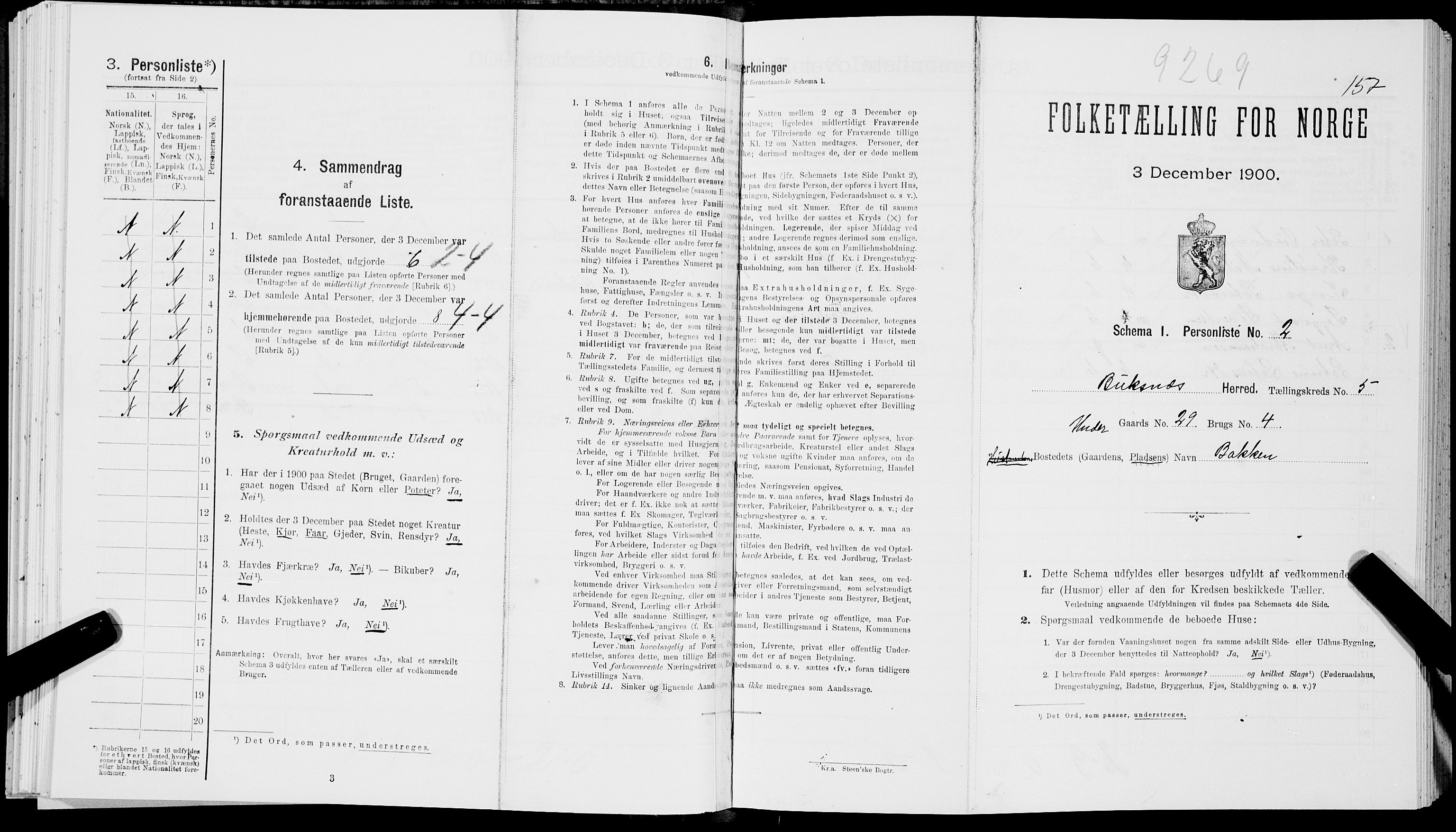SAT, Folketelling 1900 for 1860 Buksnes herred, 1900, s. 624