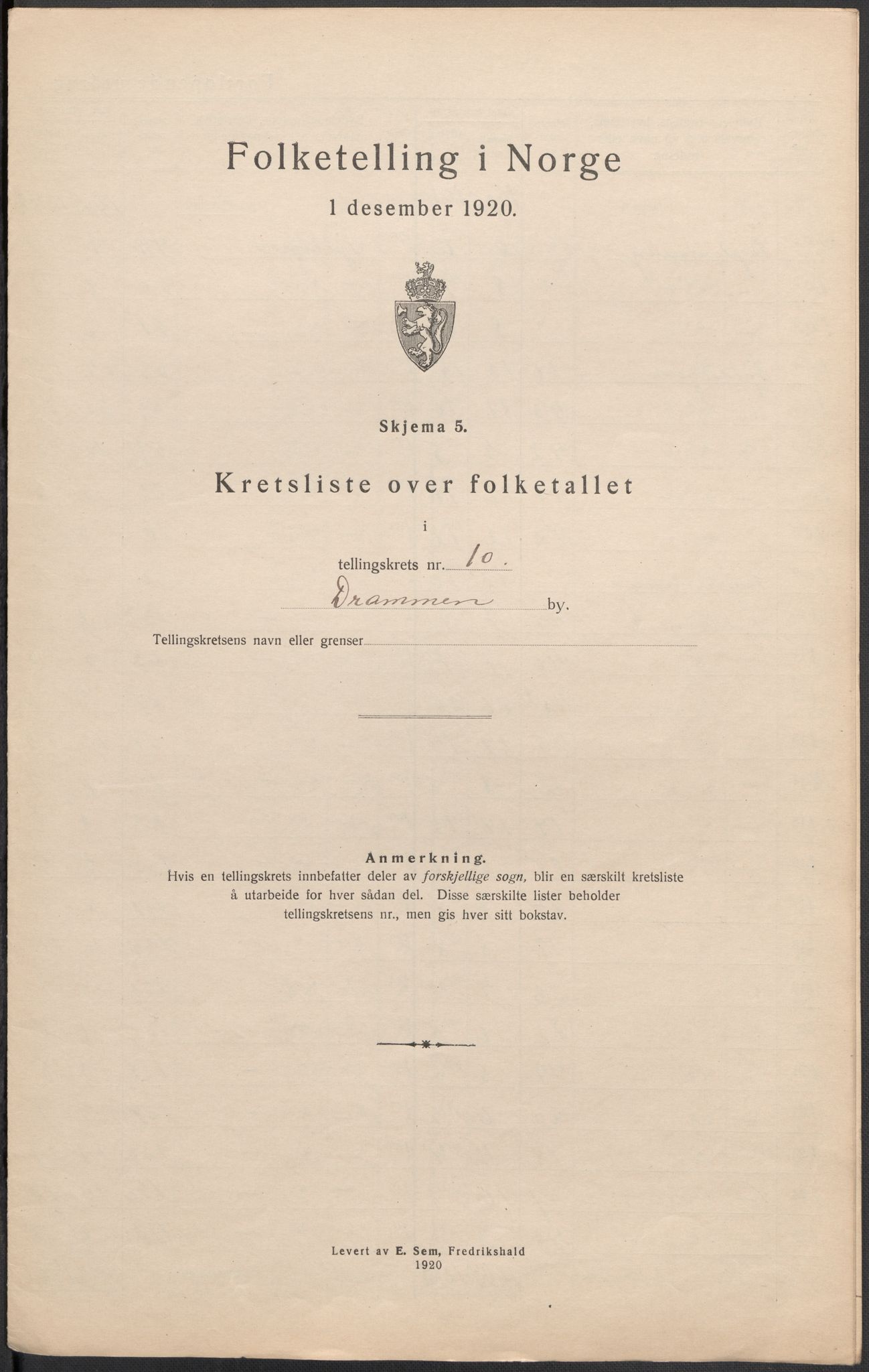 SAKO, Folketelling 1920 for 0602 Drammen kjøpstad, 1920, s. 82