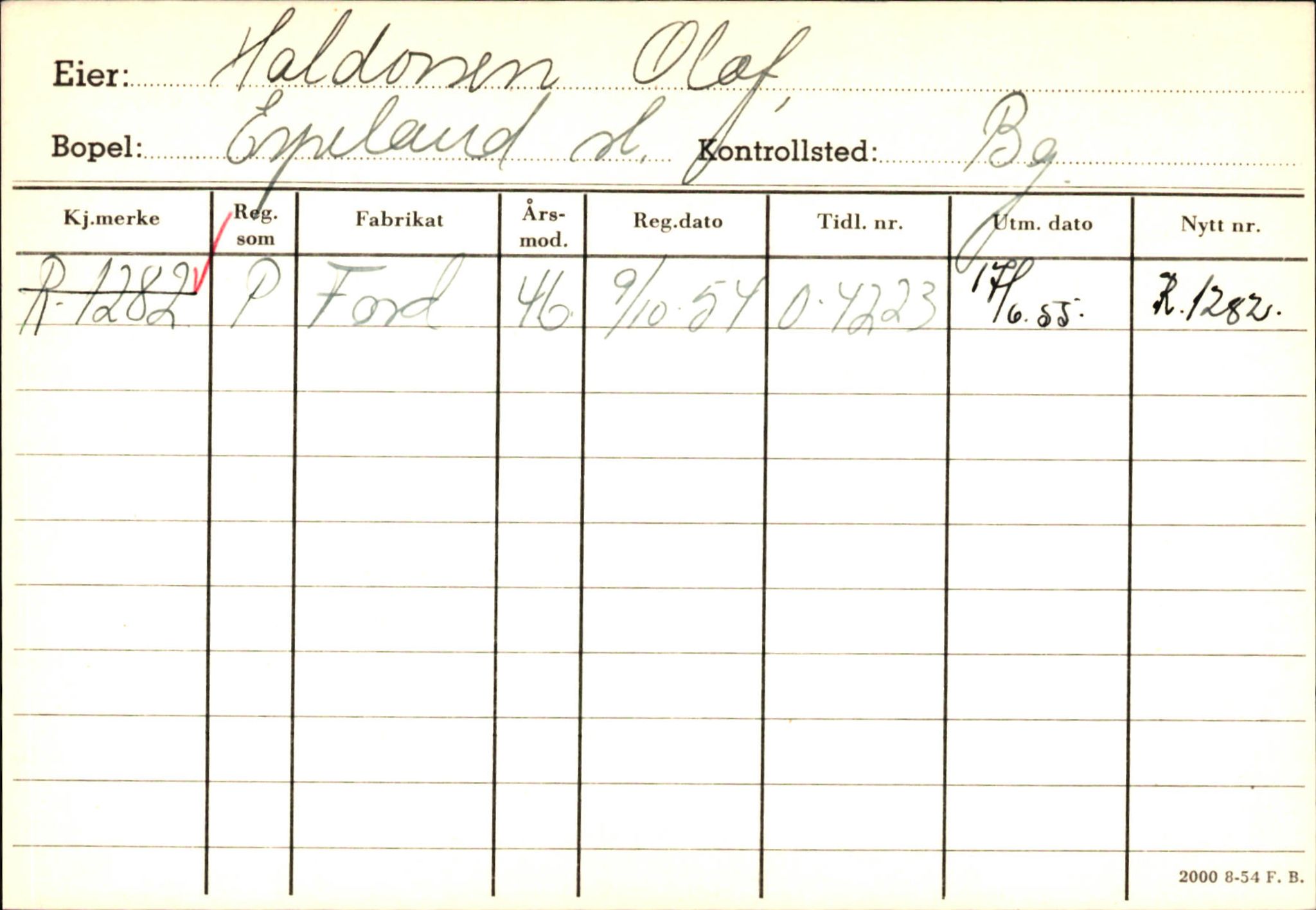 Statens vegvesen, Hordaland vegkontor, AV/SAB-A-5201/2/Ha/L0018: R-eierkort H, 1920-1971, s. 42