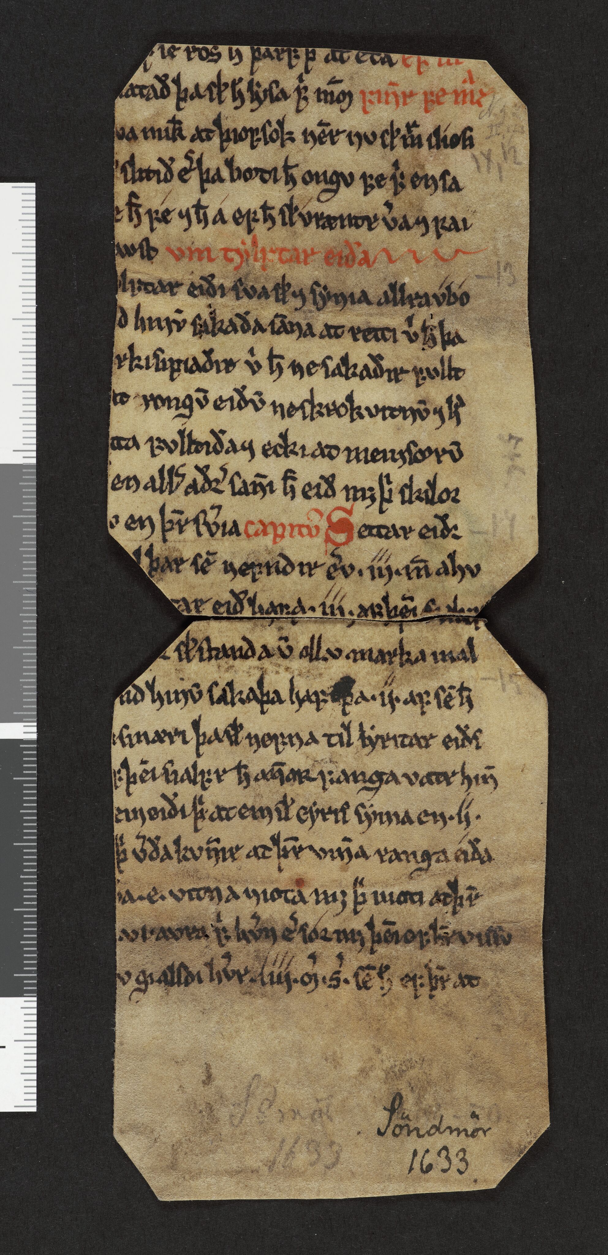 Riksarkivets diplomsamling, RA/EA-5965/F26/L0002: Norrøne membranfragmenter bestand 2-9 (10), 1100-1536, s. 61