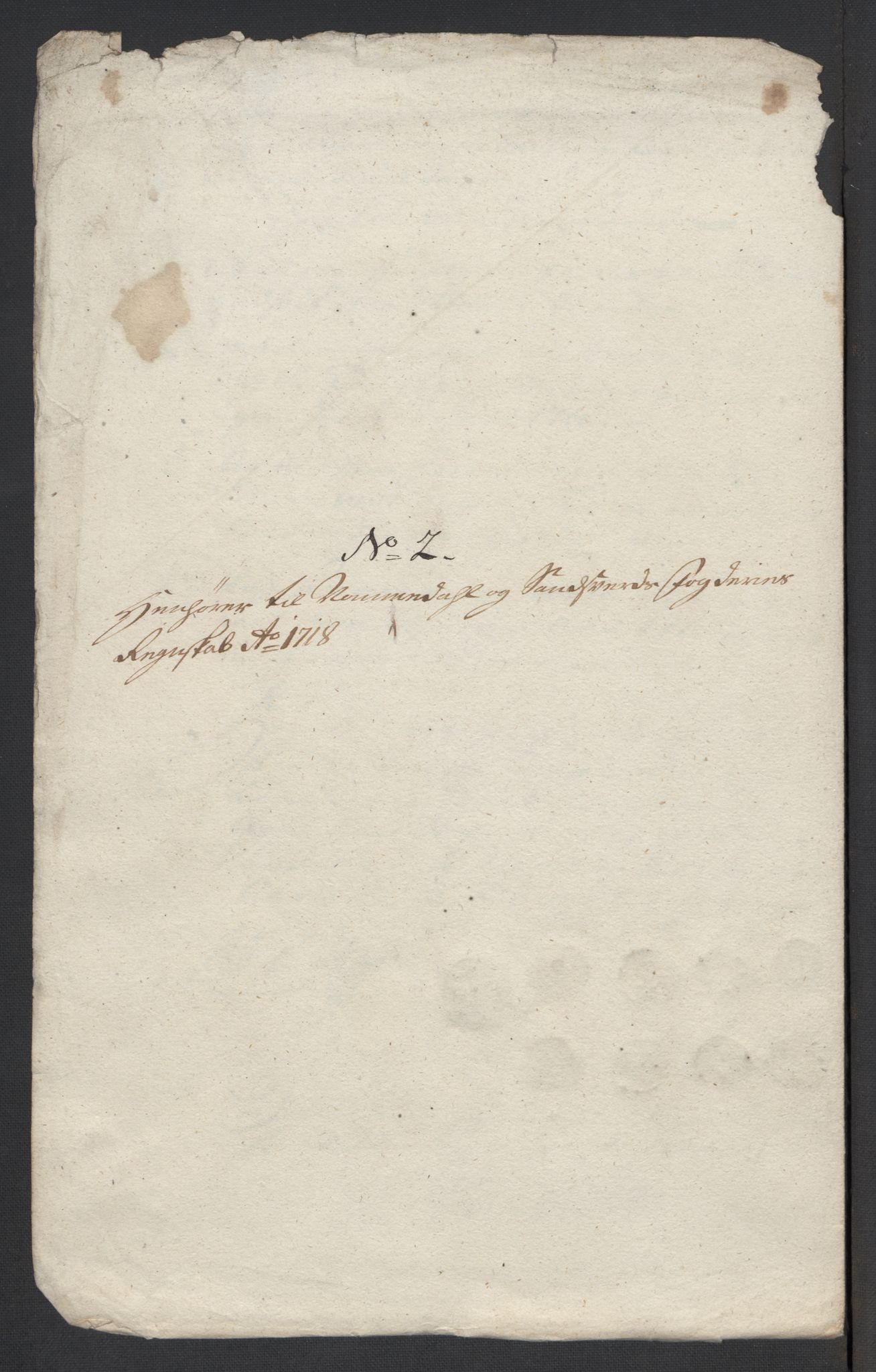 Rentekammeret inntil 1814, Reviderte regnskaper, Fogderegnskap, AV/RA-EA-4092/R24/L1594: Fogderegnskap Numedal og Sandsvær, 1718, s. 204