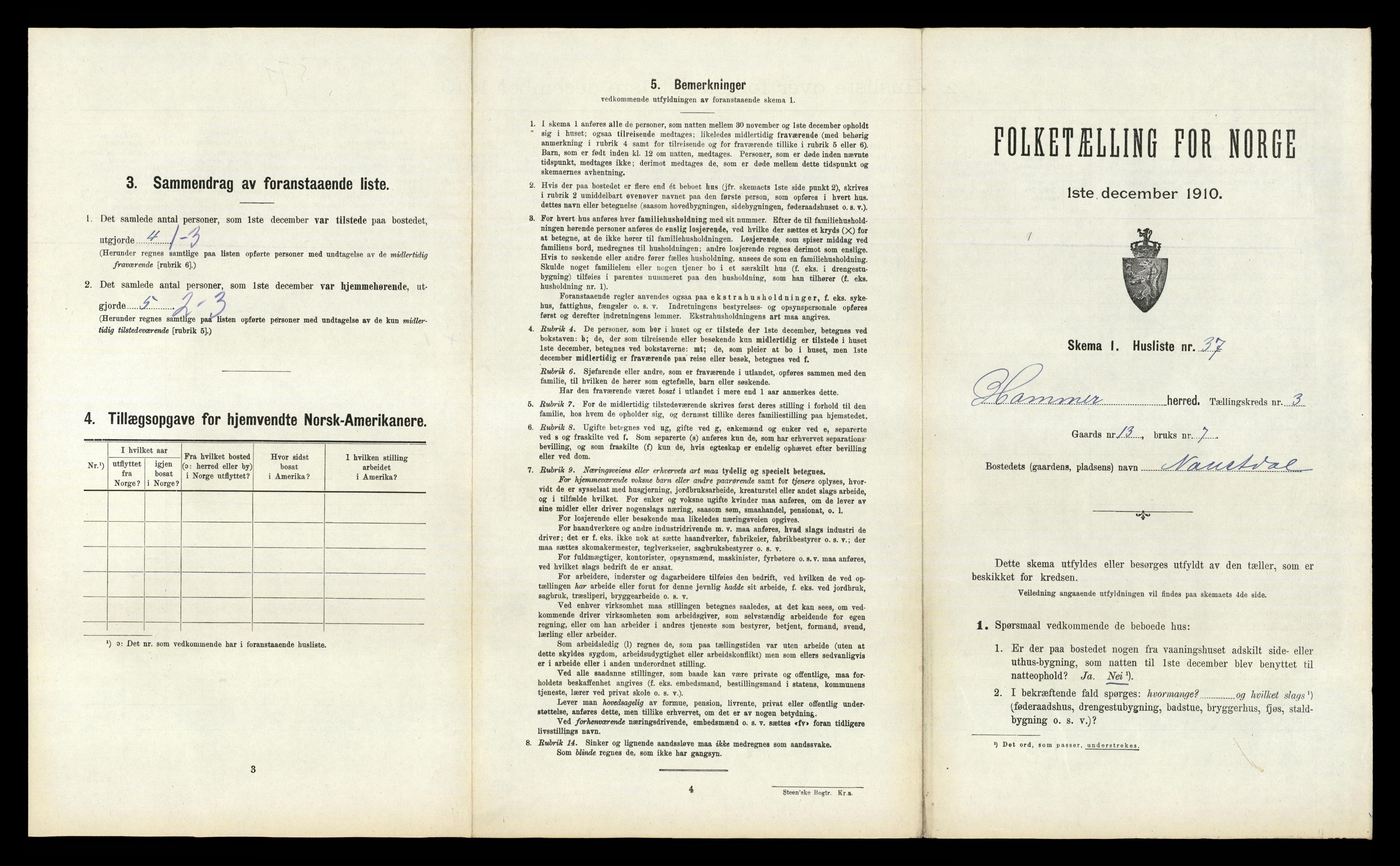 RA, Folketelling 1910 for 1254 Hamre herred, 1910, s. 220