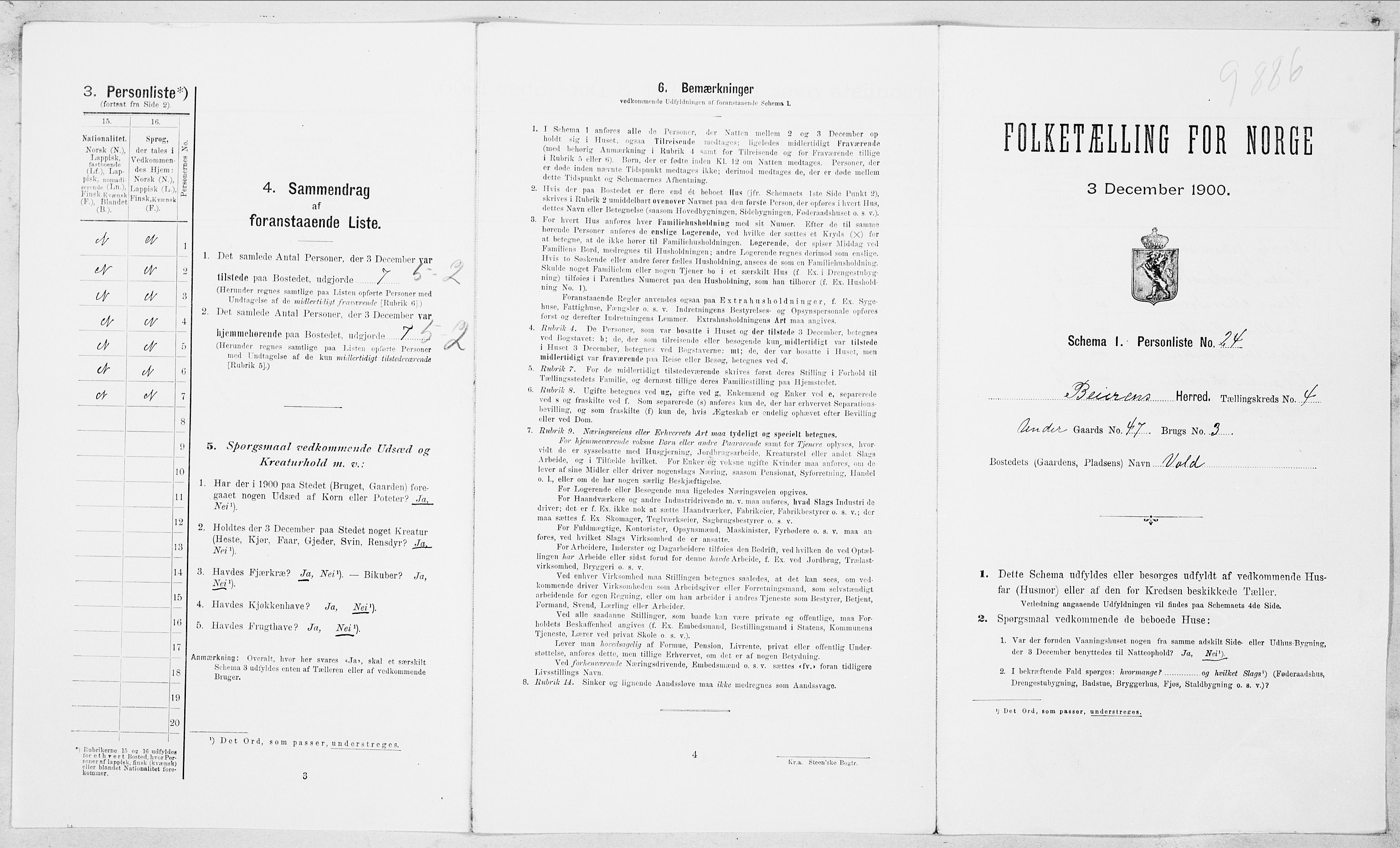 SAT, Folketelling 1900 for 1839 Beiarn herred, 1900, s. 226
