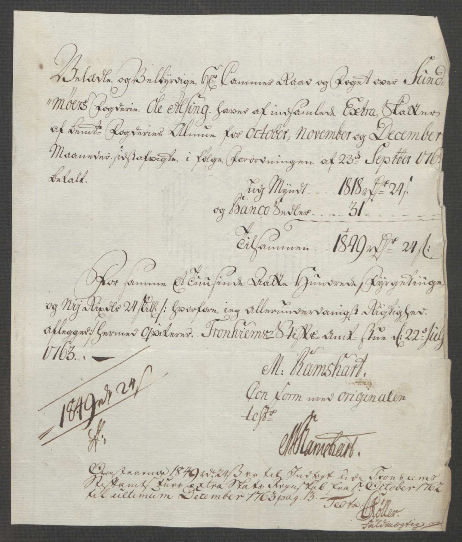 Rentekammeret inntil 1814, Reviderte regnskaper, Fogderegnskap, AV/RA-EA-4092/R54/L3645: Ekstraskatten Sunnmøre, 1762-1772, s. 14