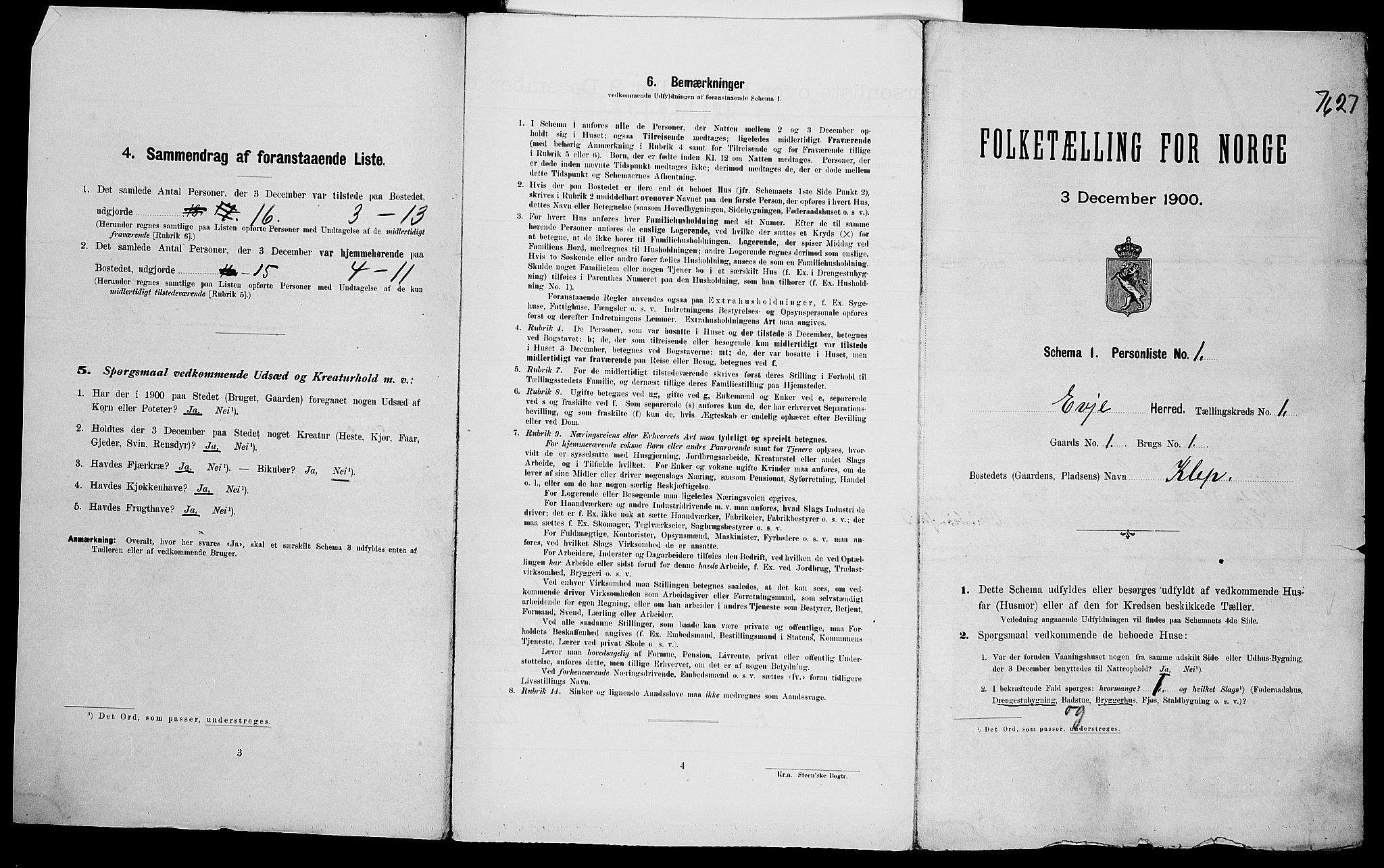 SAK, Folketelling 1900 for 0937 Evje herred, 1900, s. 46