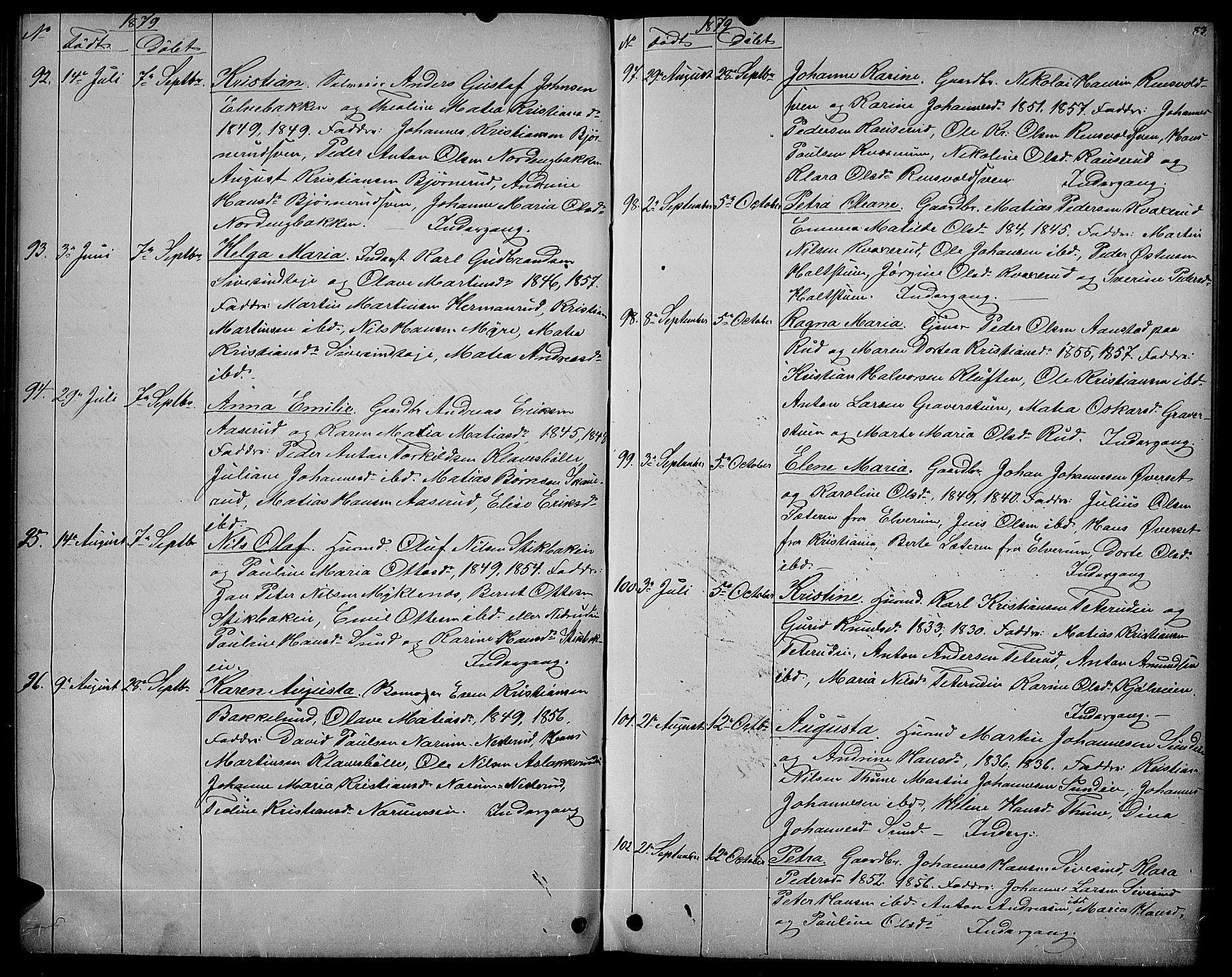 Vestre Toten prestekontor, AV/SAH-PREST-108/H/Ha/Hab/L0006: Klokkerbok nr. 6, 1870-1887, s. 83