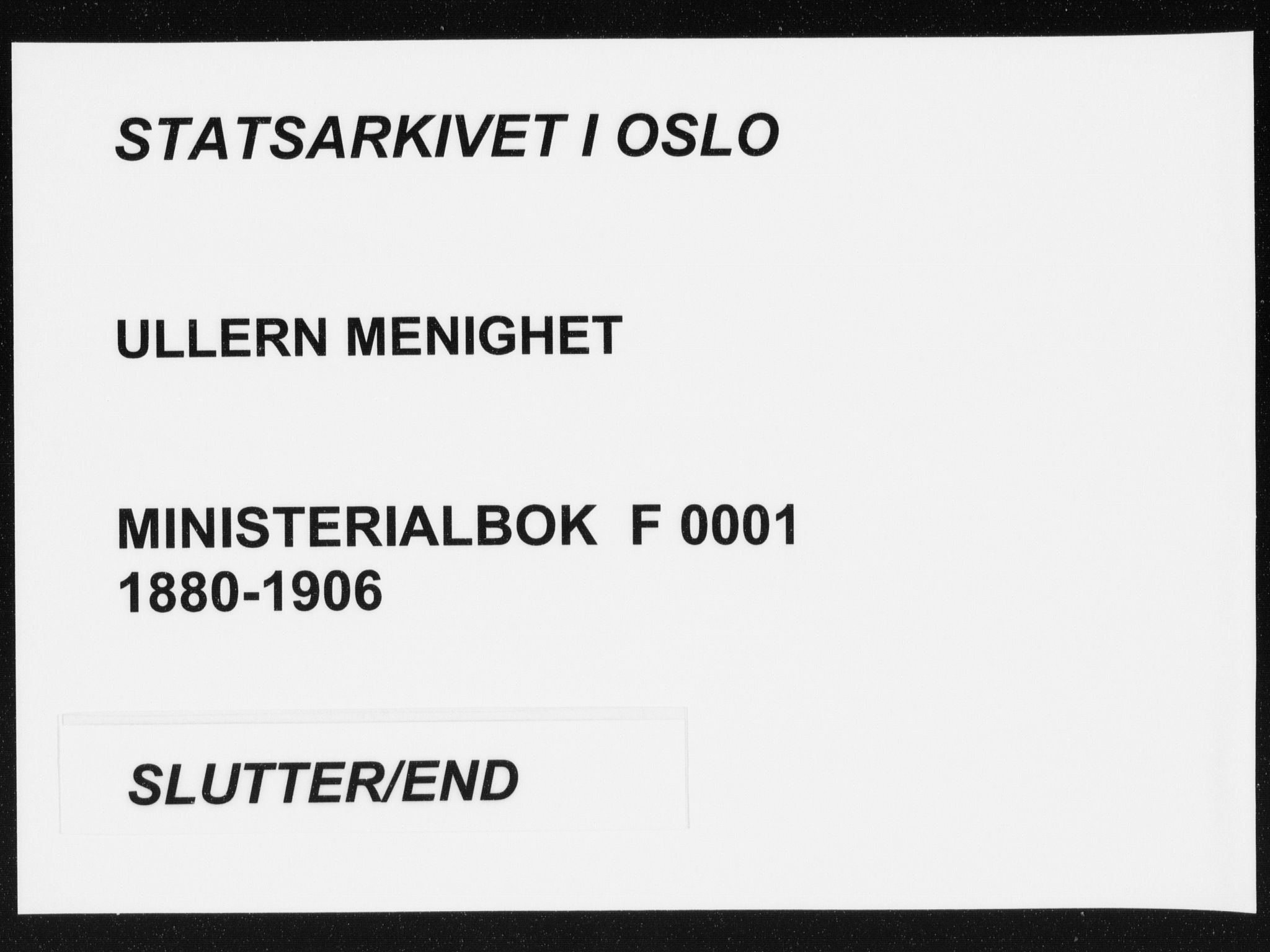 Vestre Aker prestekontor Kirkebøker, SAO/A-10025/F/Fb/L0001: Ministerialbok nr. II 1, 1880-1906