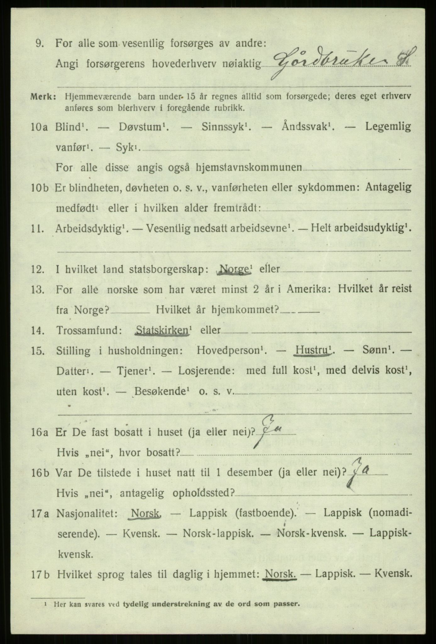 SATØ, Folketelling 1920 for 1911 Kvæfjord herred, 1920, s. 6130