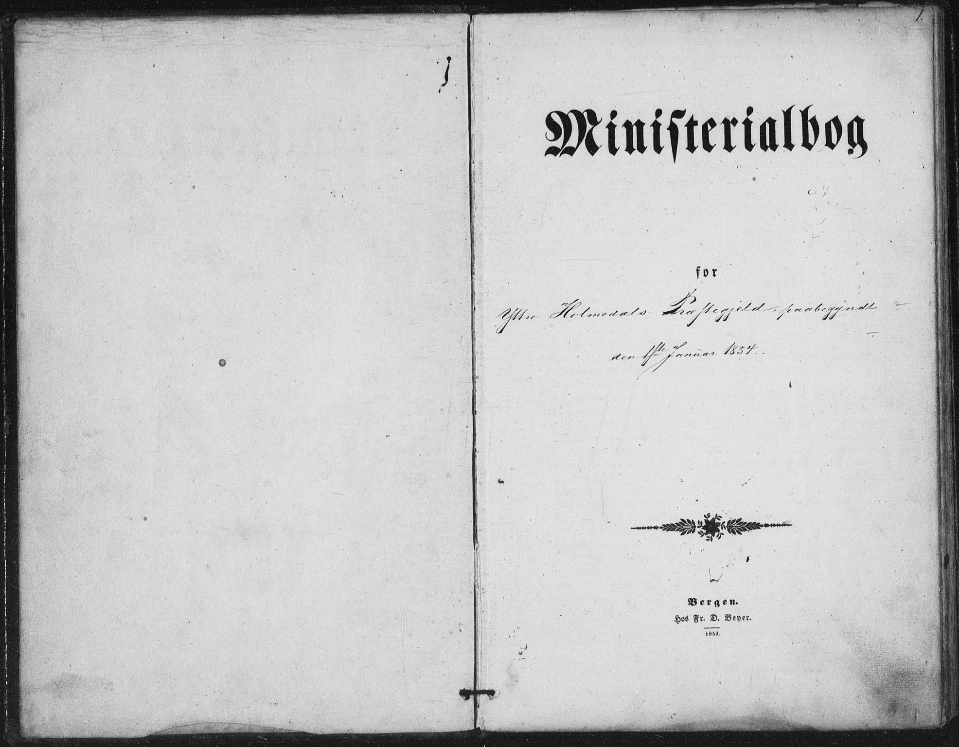 Fjaler sokneprestembete, SAB/A-79801/H/Haa/Haaa/L0012: Ministerialbok nr. A 12, 1854-1887, s. 1