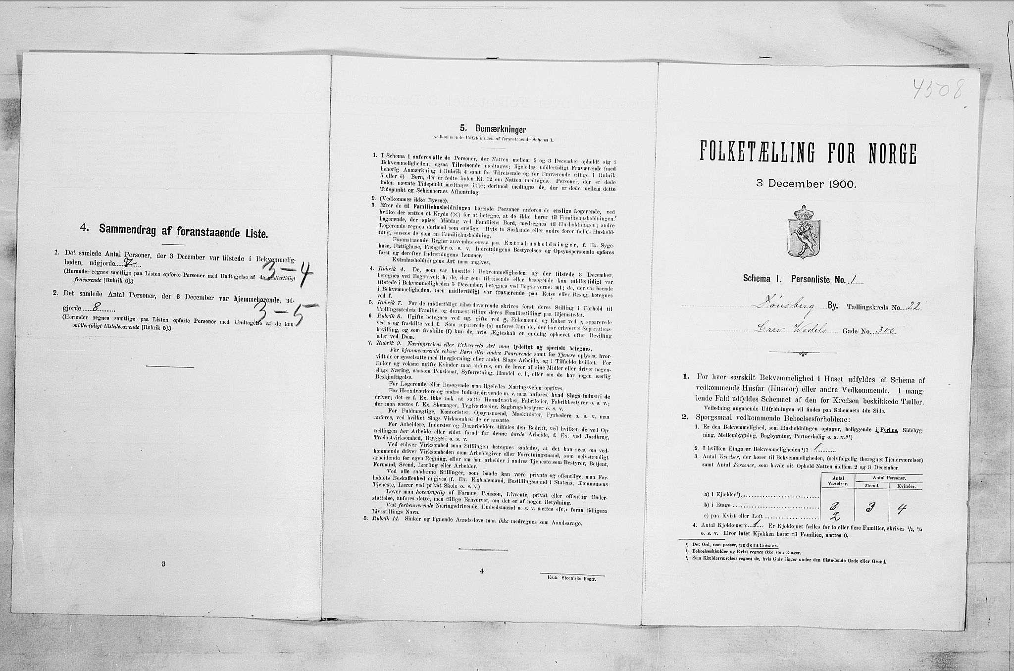 RA, Folketelling 1900 for 0705 Tønsberg kjøpstad, 1900, s. 3444