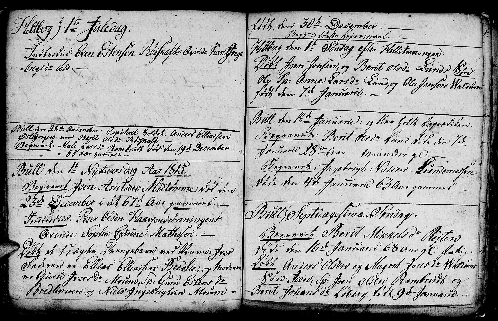 Ministerialprotokoller, klokkerbøker og fødselsregistre - Sør-Trøndelag, AV/SAT-A-1456/692/L1107: Klokkerbok nr. 692C02, 1809-1824