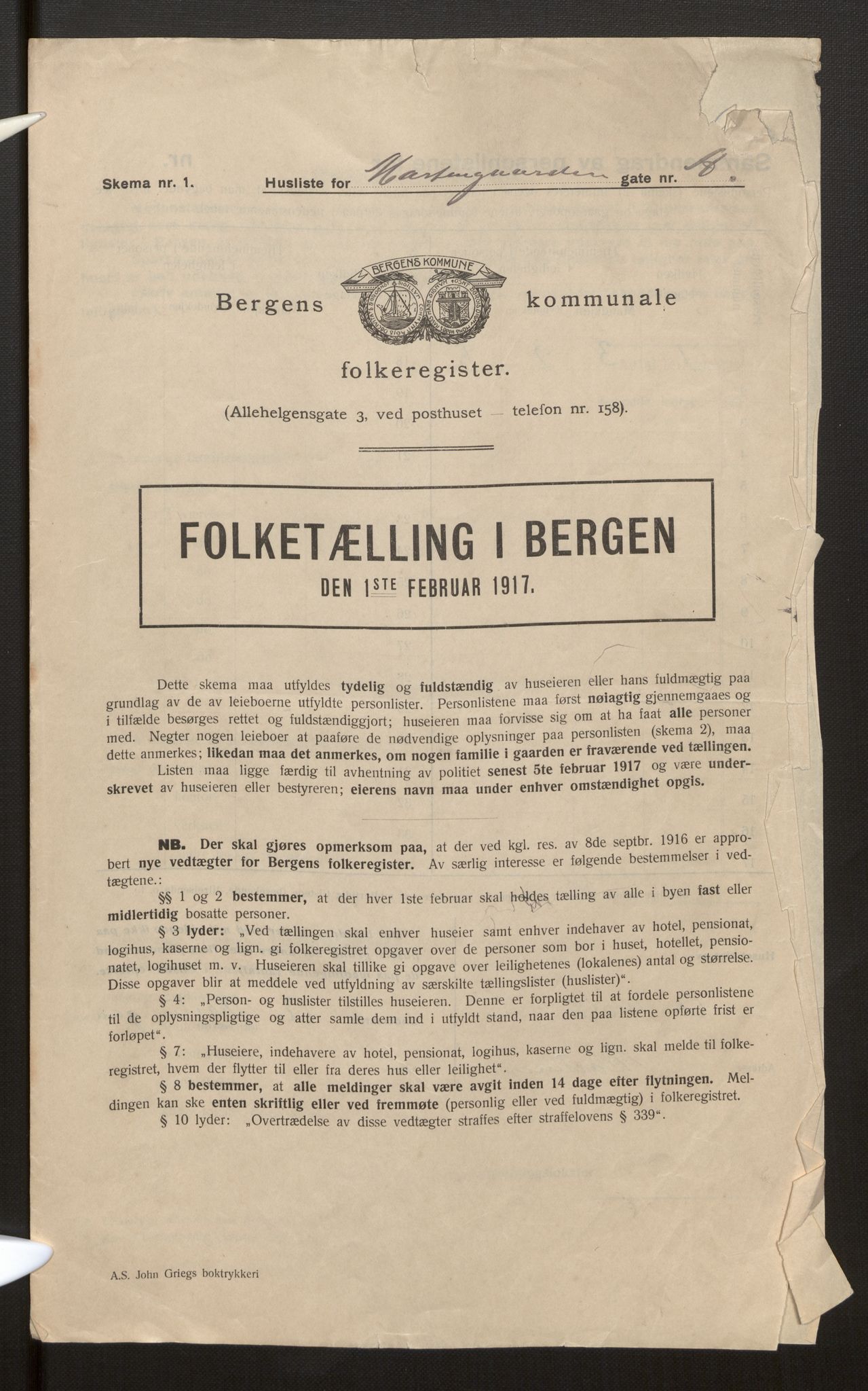 SAB, Kommunal folketelling 1917 for Bergen kjøpstad, 1917, s. 23634