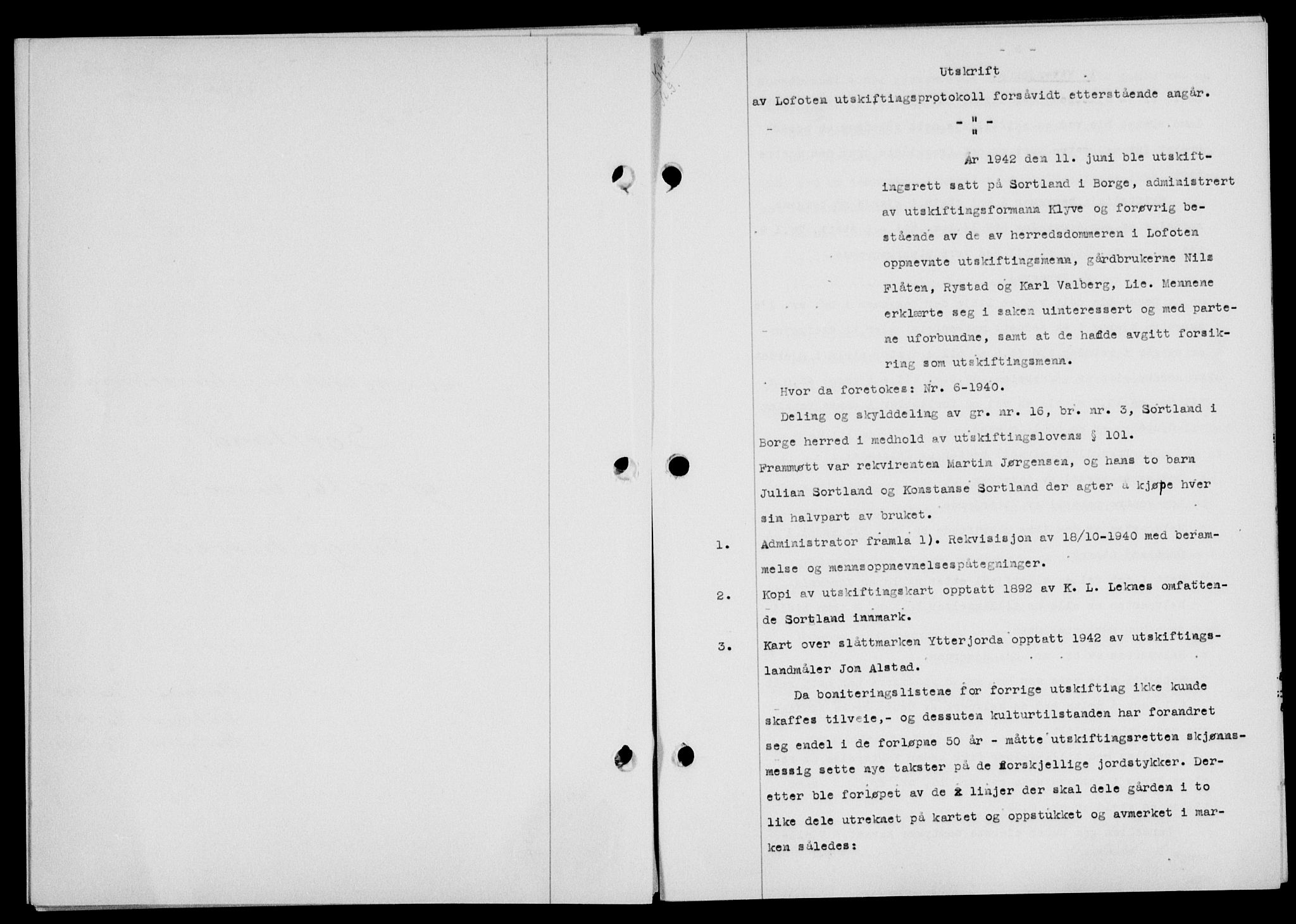 Lofoten sorenskriveri, SAT/A-0017/1/2/2C/L0010a: Pantebok nr. 10a, 1942-1943, Dagboknr: 1958/1942