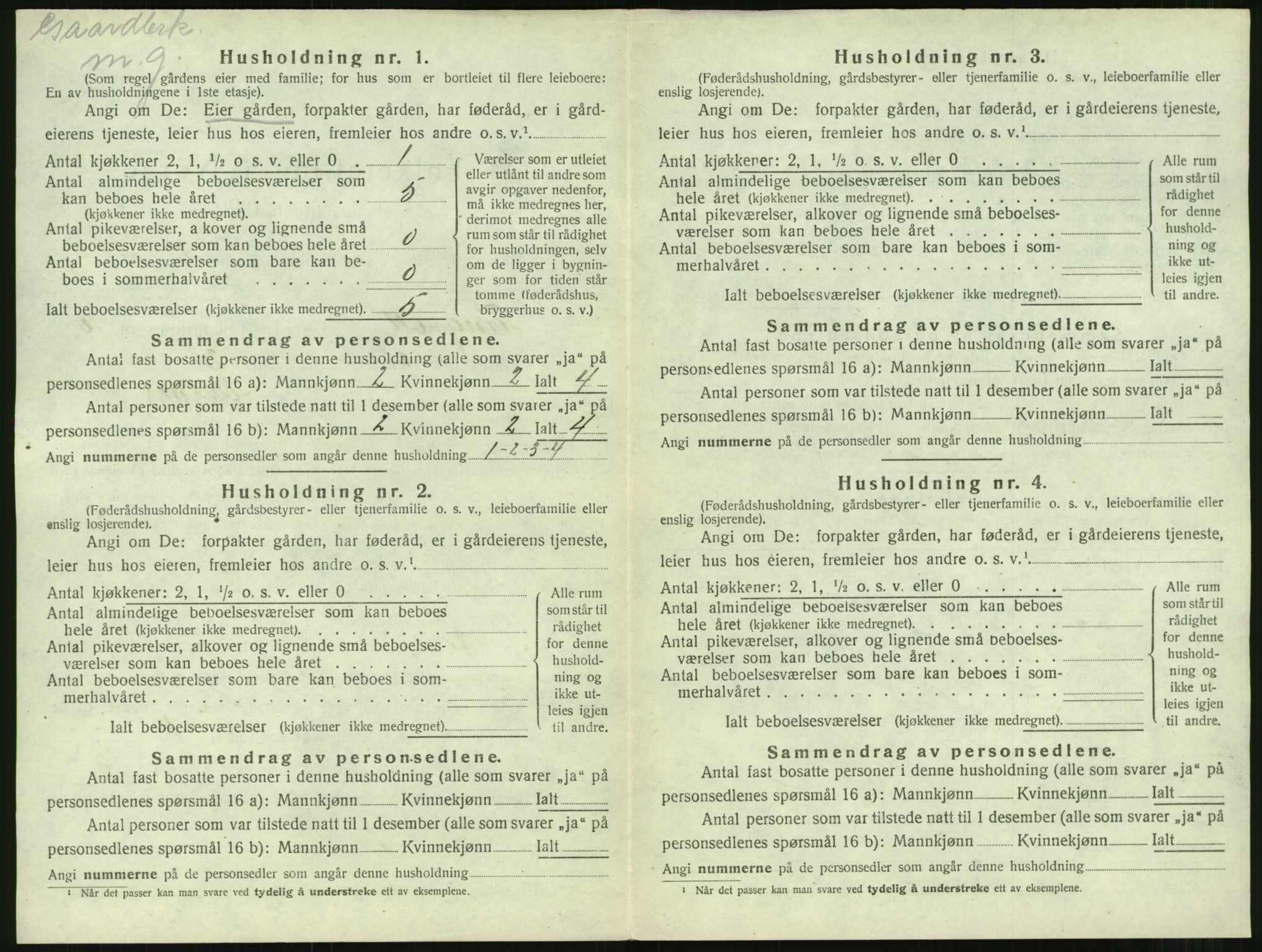 SAT, Folketelling 1920 for 1560 Tingvoll herred, 1920, s. 727