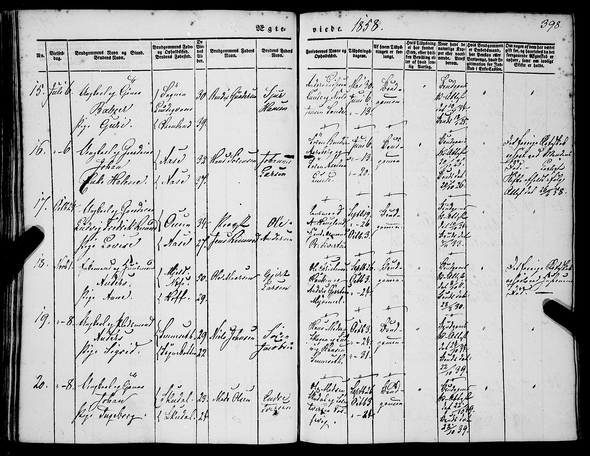 Gaular sokneprestembete, AV/SAB-A-80001/H/Haa: Ministerialbok nr. A 4II, 1841-1859, s. 398