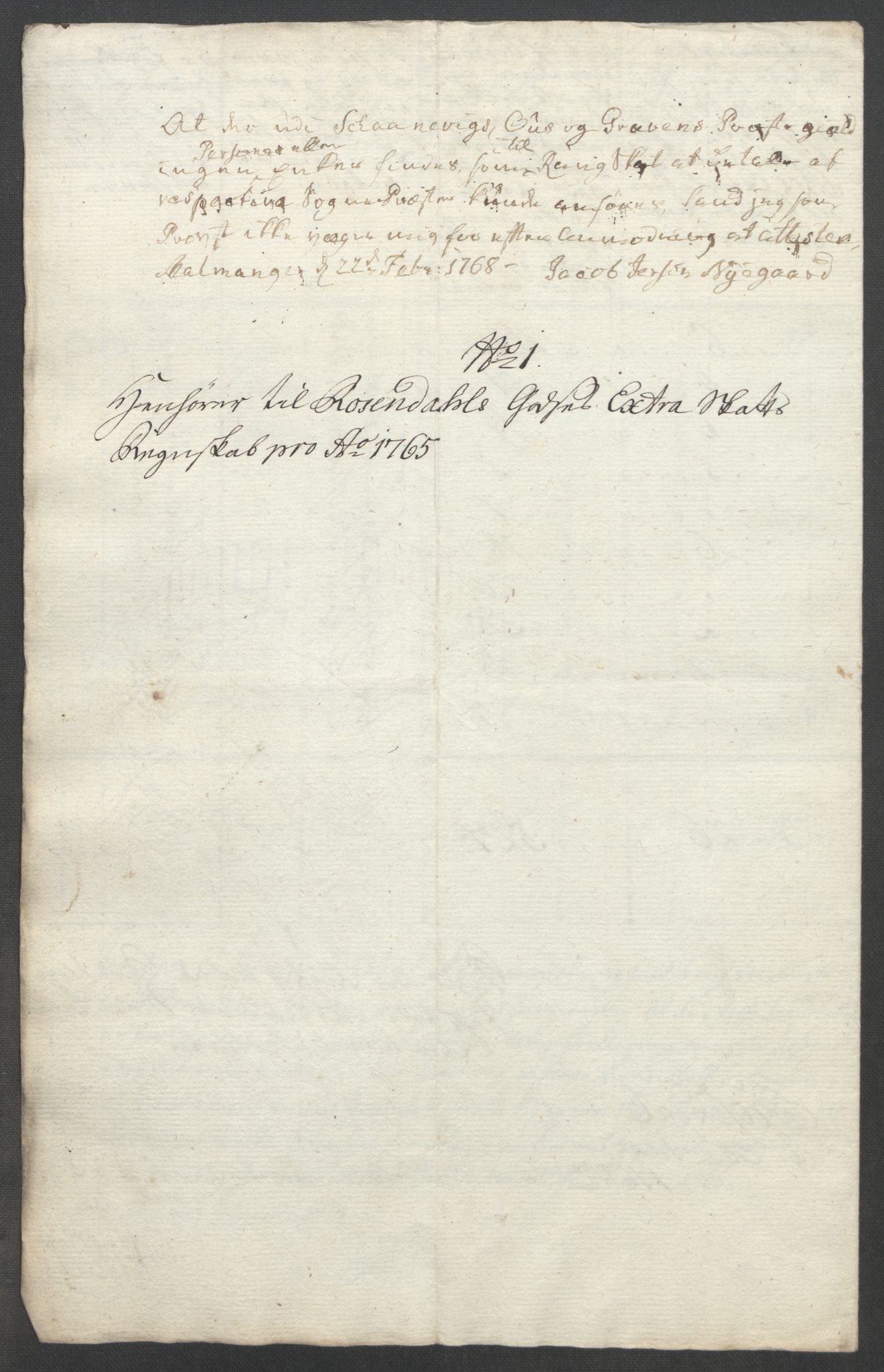 Rentekammeret inntil 1814, Reviderte regnskaper, Fogderegnskap, RA/EA-4092/R49/L3157: Ekstraskatten Rosendal Baroni, 1762-1772, s. 126