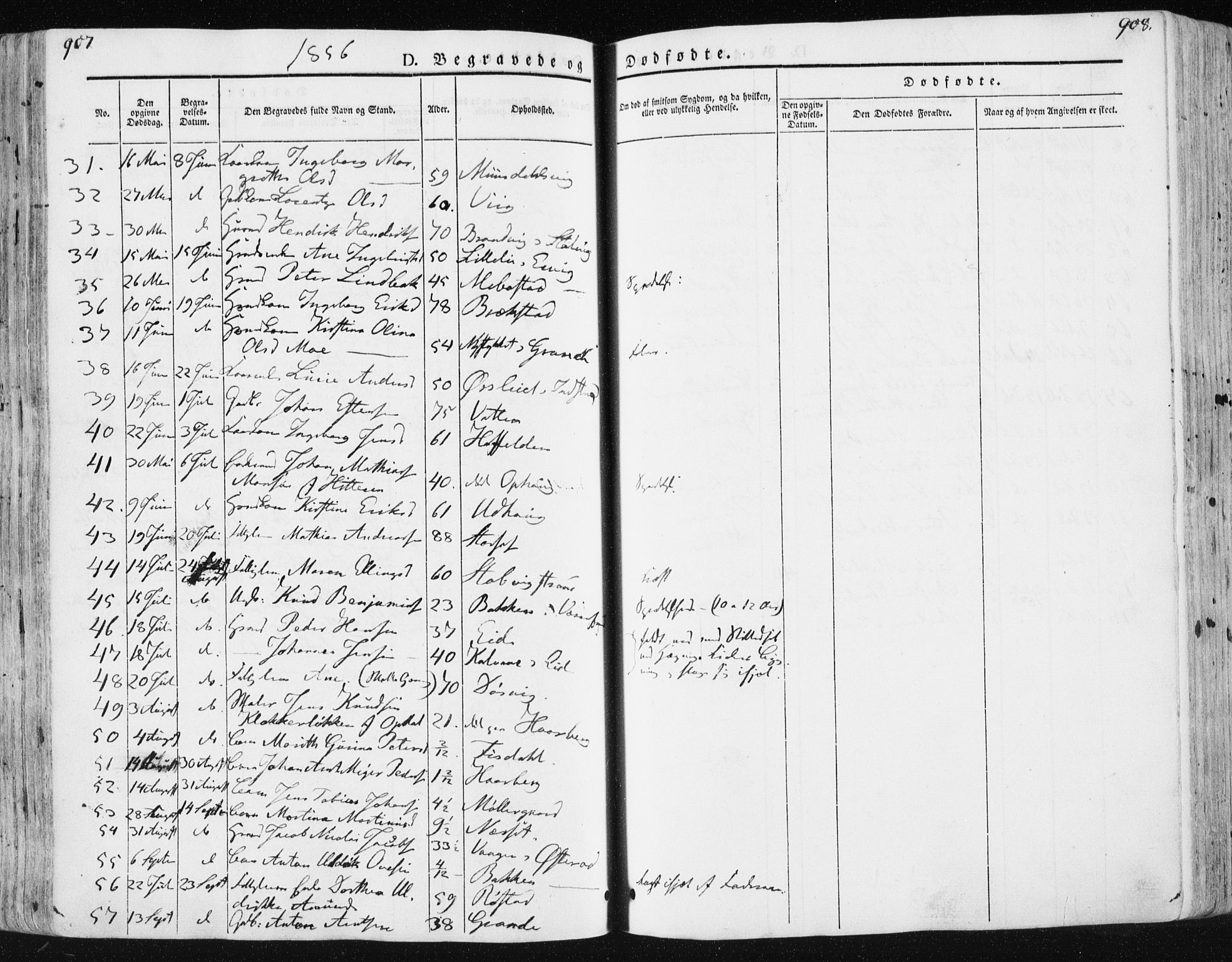 Ministerialprotokoller, klokkerbøker og fødselsregistre - Sør-Trøndelag, SAT/A-1456/659/L0736: Ministerialbok nr. 659A06, 1842-1856, s. 907-908