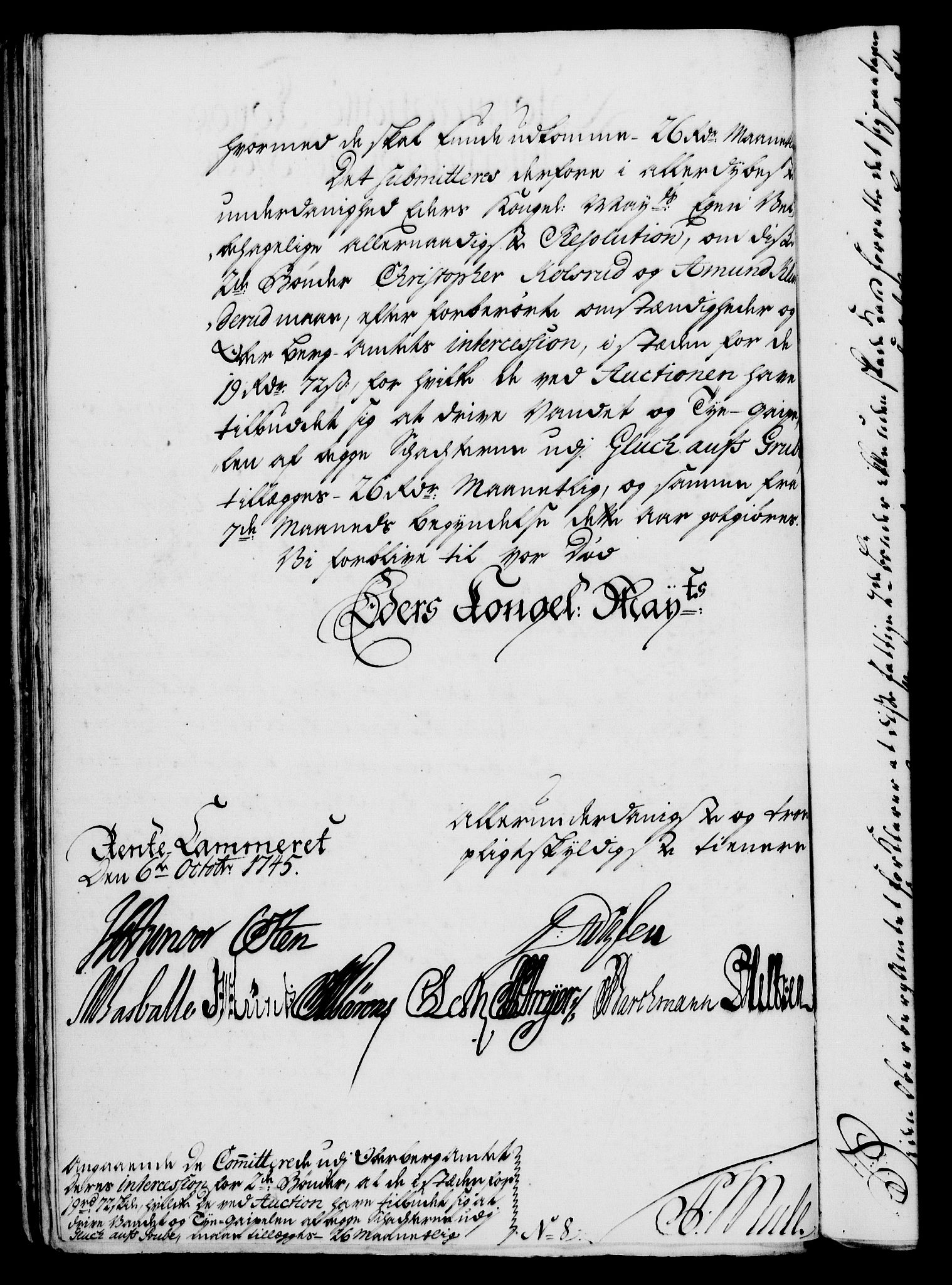 Rentekammeret, Kammerkanselliet, RA/EA-3111/G/Gf/Gfa/L0028: Norsk relasjons- og resolusjonsprotokoll (merket RK 52.28), 1745-1746, s. 426