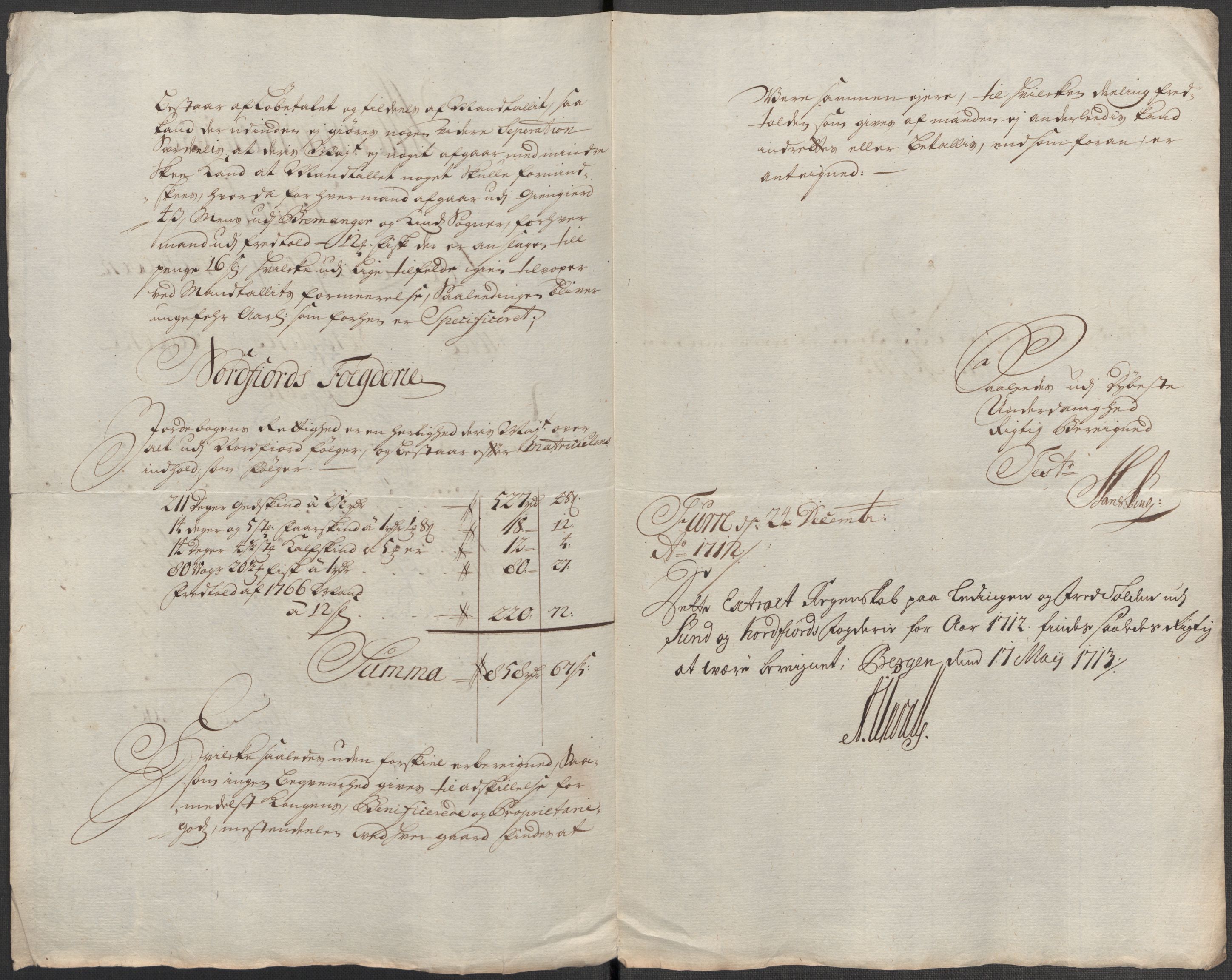 Rentekammeret inntil 1814, Reviderte regnskaper, Fogderegnskap, RA/EA-4092/R53/L3435: Fogderegnskap Sunn- og Nordfjord, 1712, s. 182
