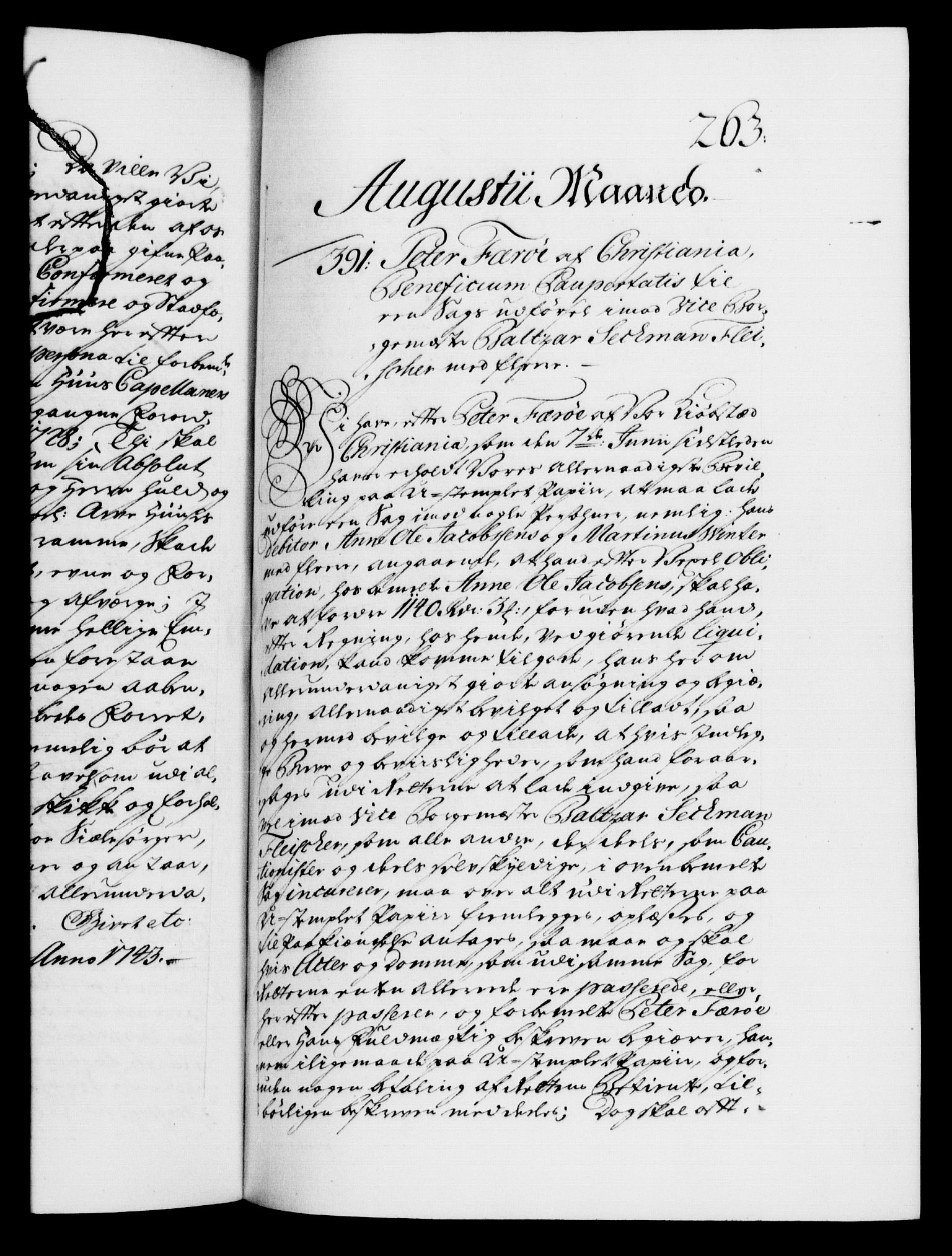 Danske Kanselli 1572-1799, RA/EA-3023/F/Fc/Fca/Fcaa/L0033: Norske registre, 1743-1744, s. 263a