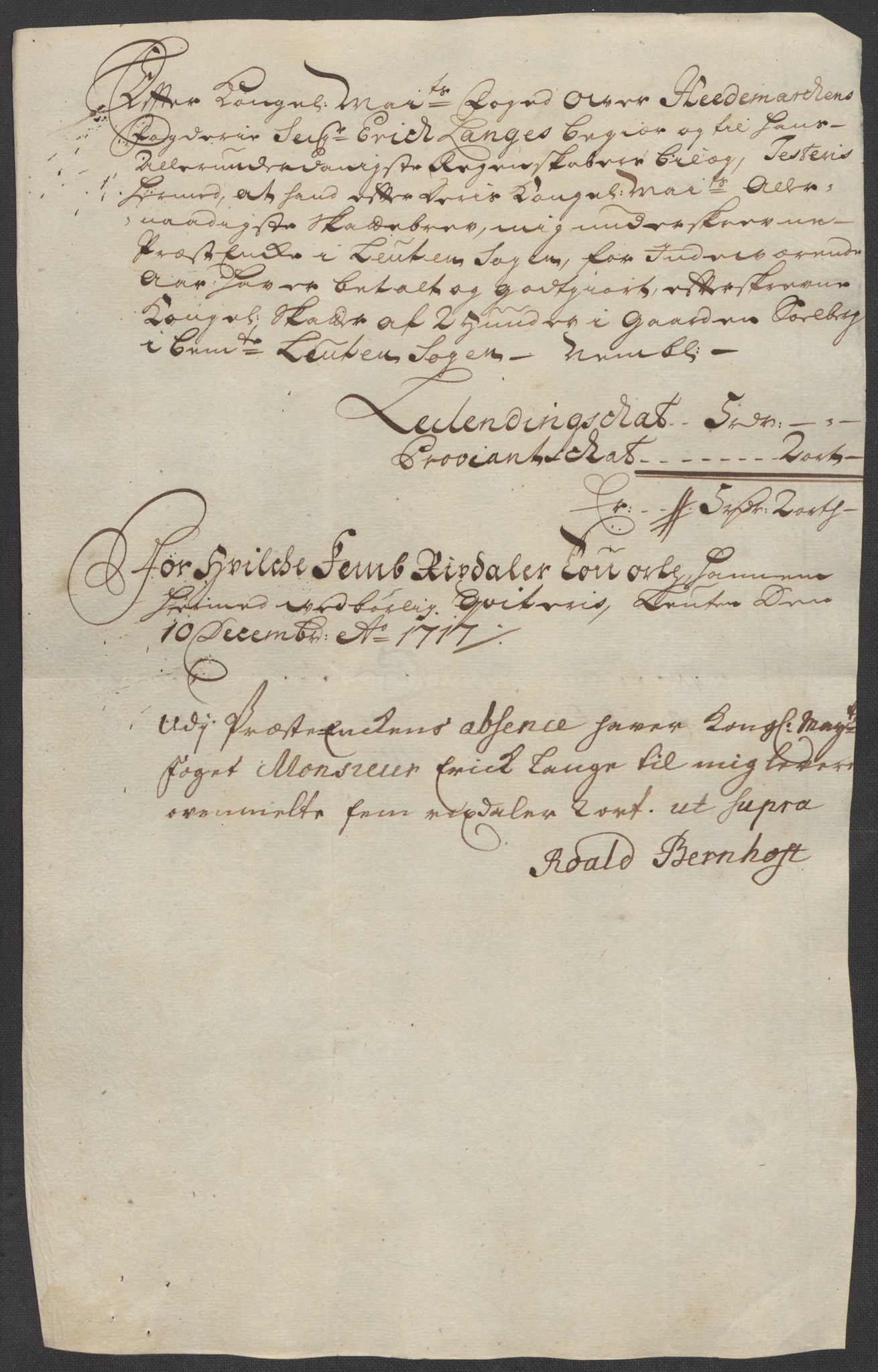 Rentekammeret inntil 1814, Reviderte regnskaper, Fogderegnskap, RA/EA-4092/R16/L1056: Fogderegnskap Hedmark, 1717, s. 319
