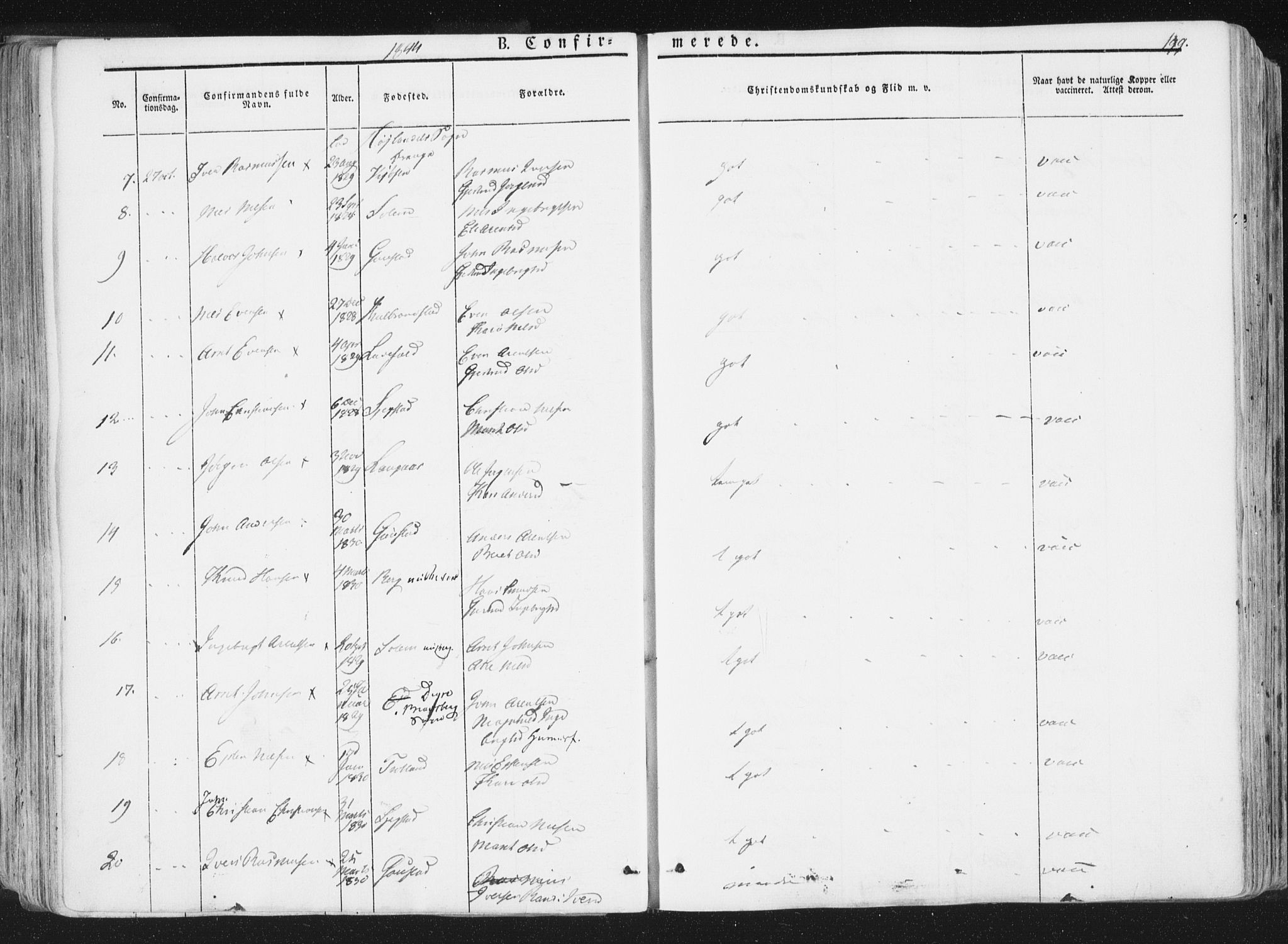 Ministerialprotokoller, klokkerbøker og fødselsregistre - Sør-Trøndelag, AV/SAT-A-1456/691/L1074: Ministerialbok nr. 691A06, 1842-1852, s. 199
